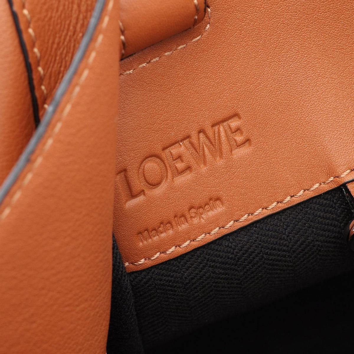 LOEWE Small Leather Hammock Bag — Brown