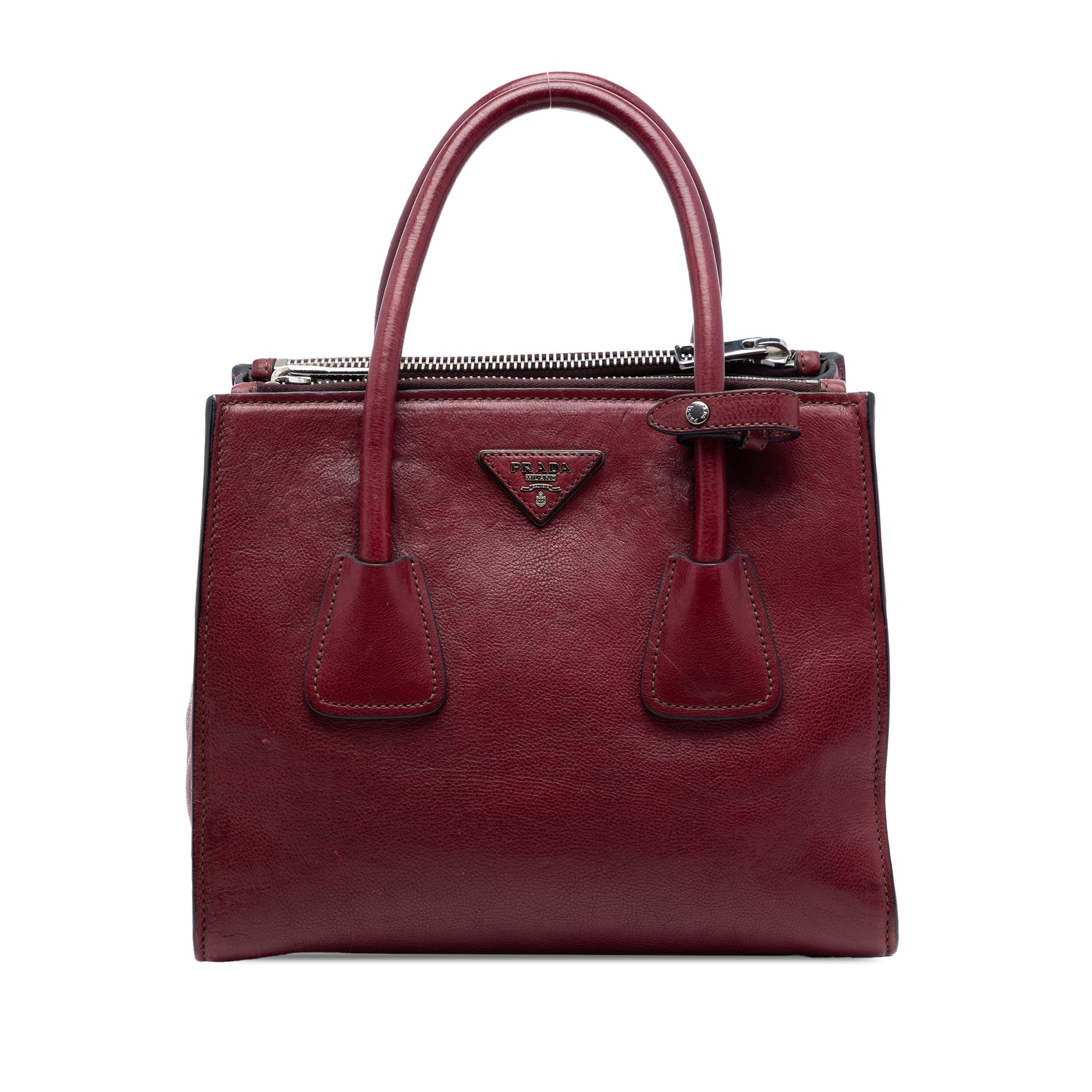 Prada Glace Calf Twin Pocket Satchel