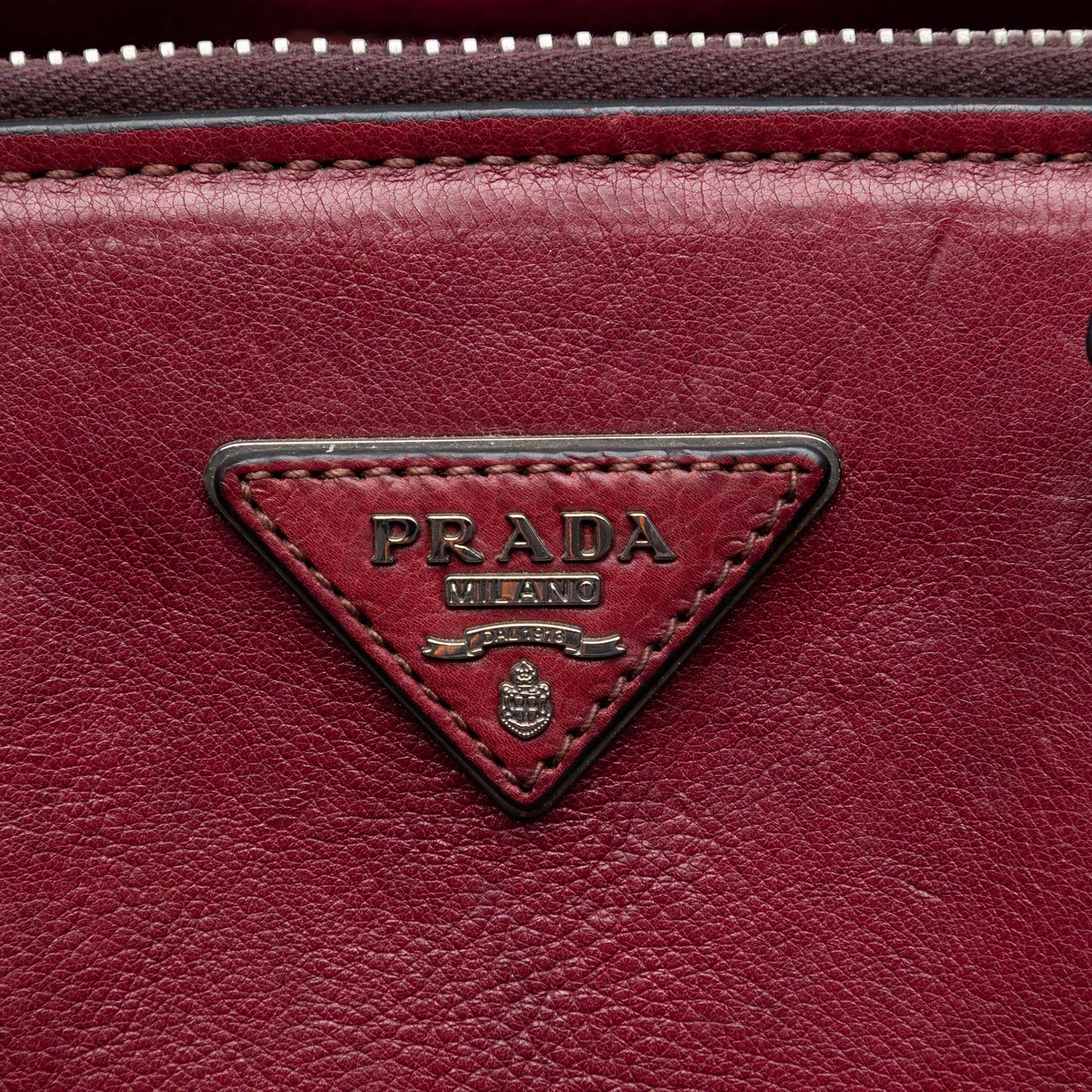 Prada Glace Calf Twin Pocket Satchel