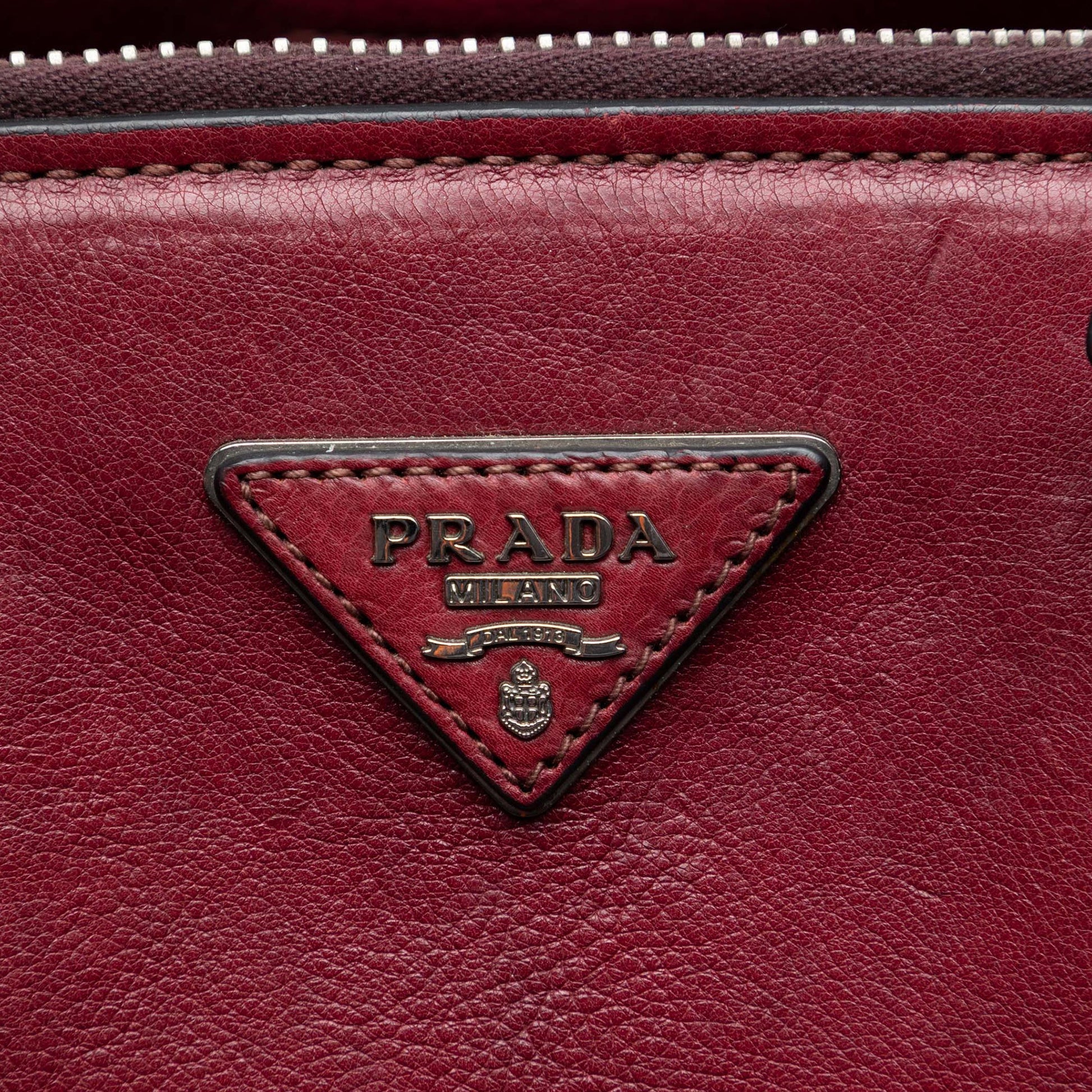 Prada Glace Calf Twin Pocket Satchel