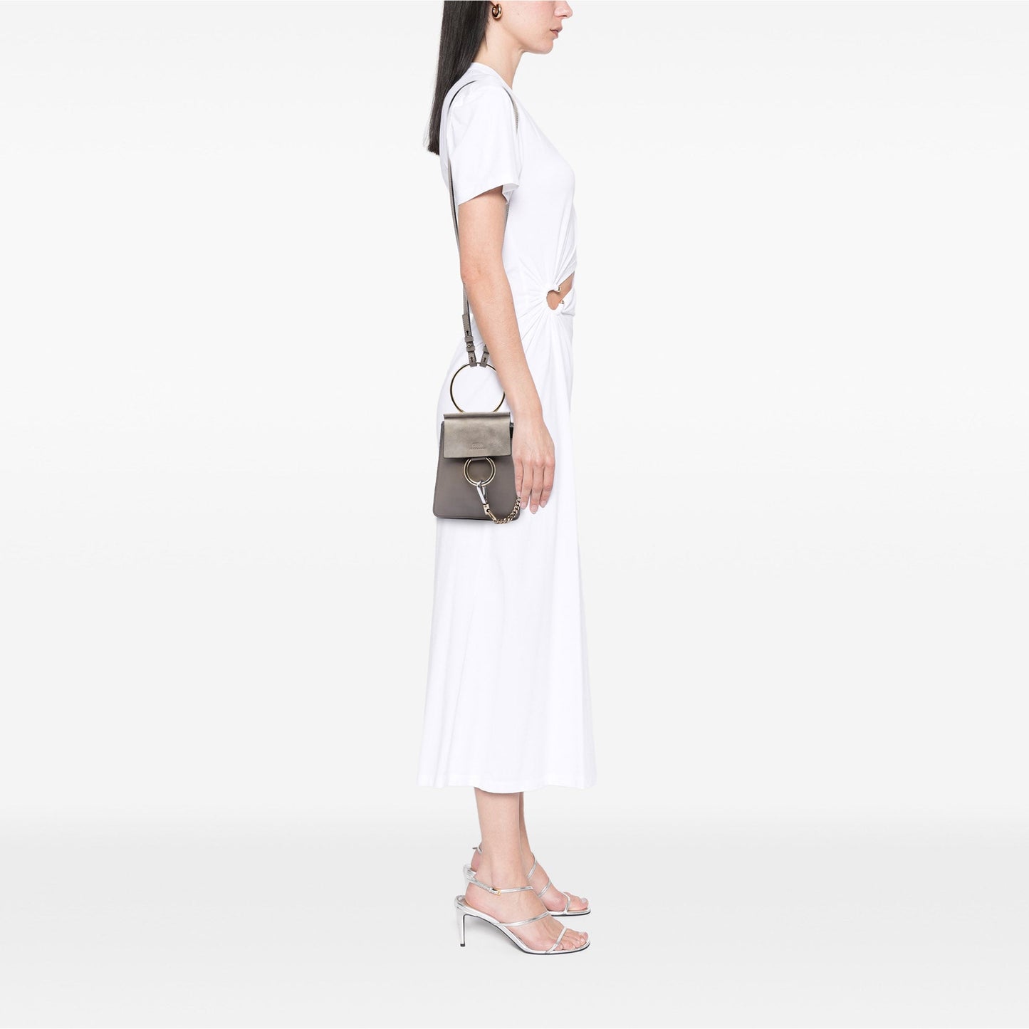Chloé Mini Calfskin and Suede Faye Bracelet Bag