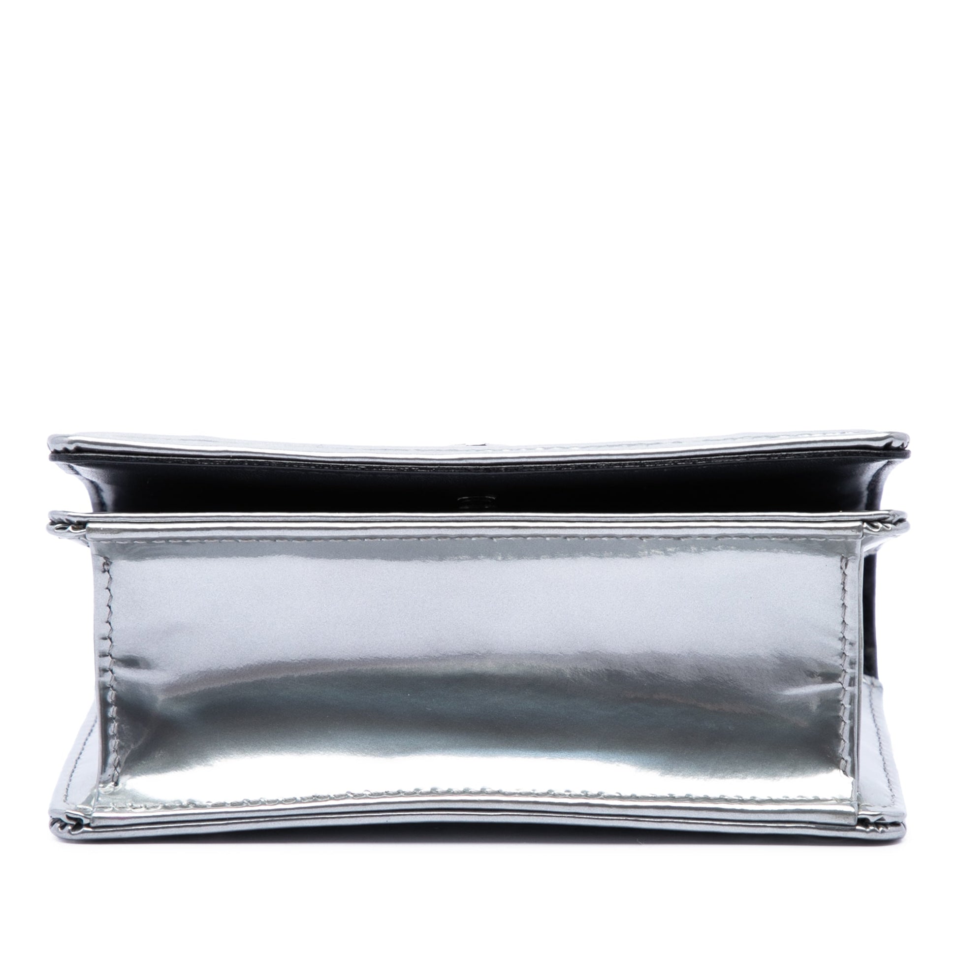 Dior Baby Metallic Patent Microcannage Diorama Flap