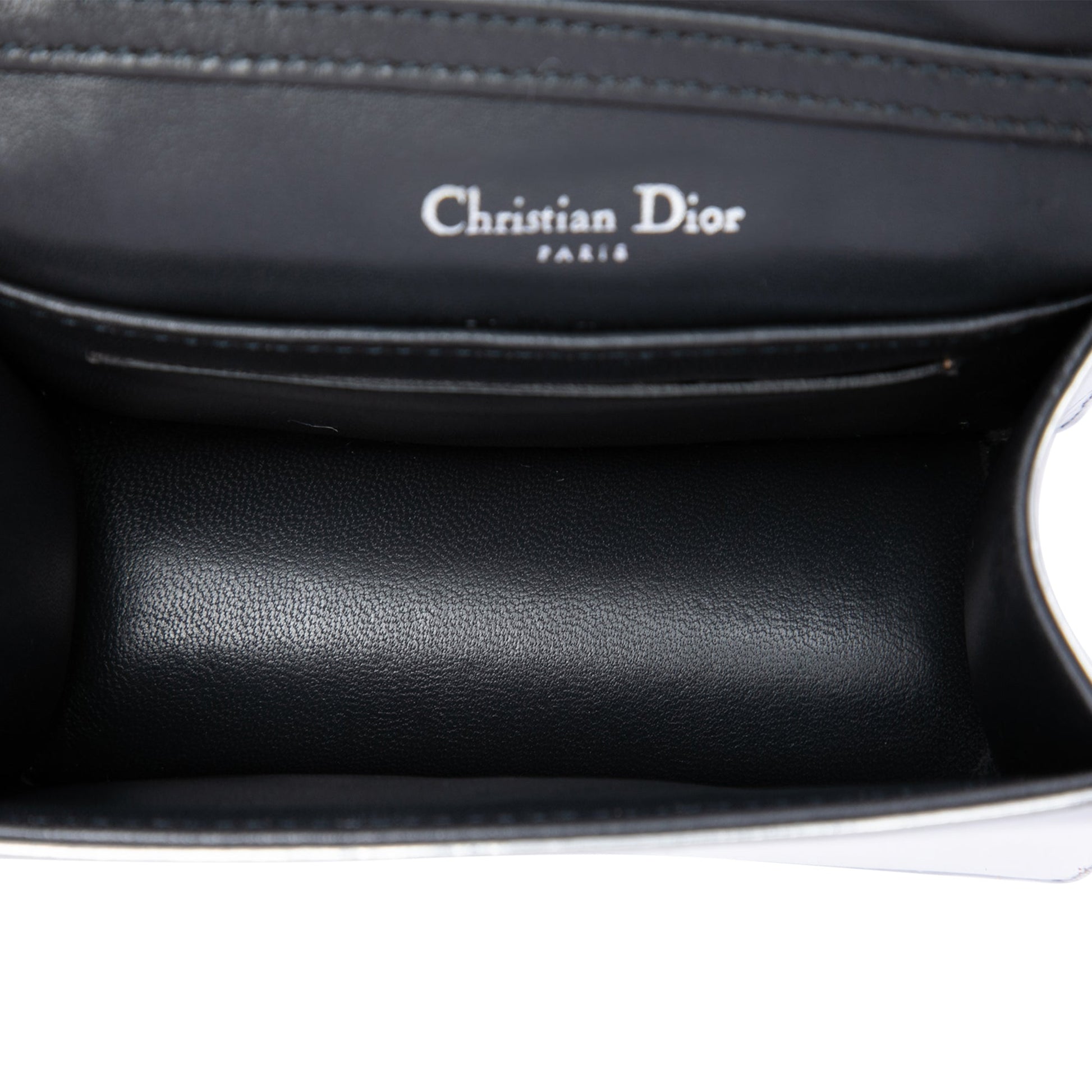 Dior Baby Metallic Patent Microcannage Diorama Flap