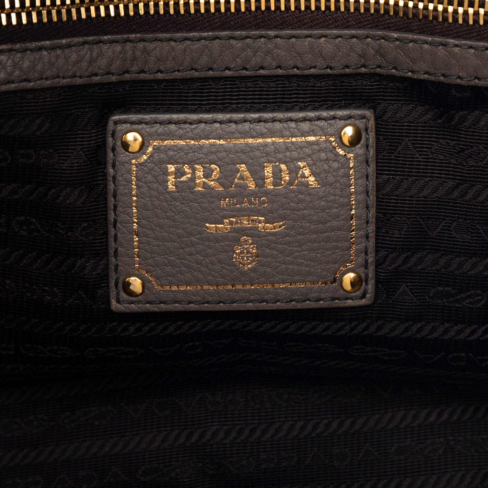 Prada Bicolor Vitello Daino Open Convertible Tote