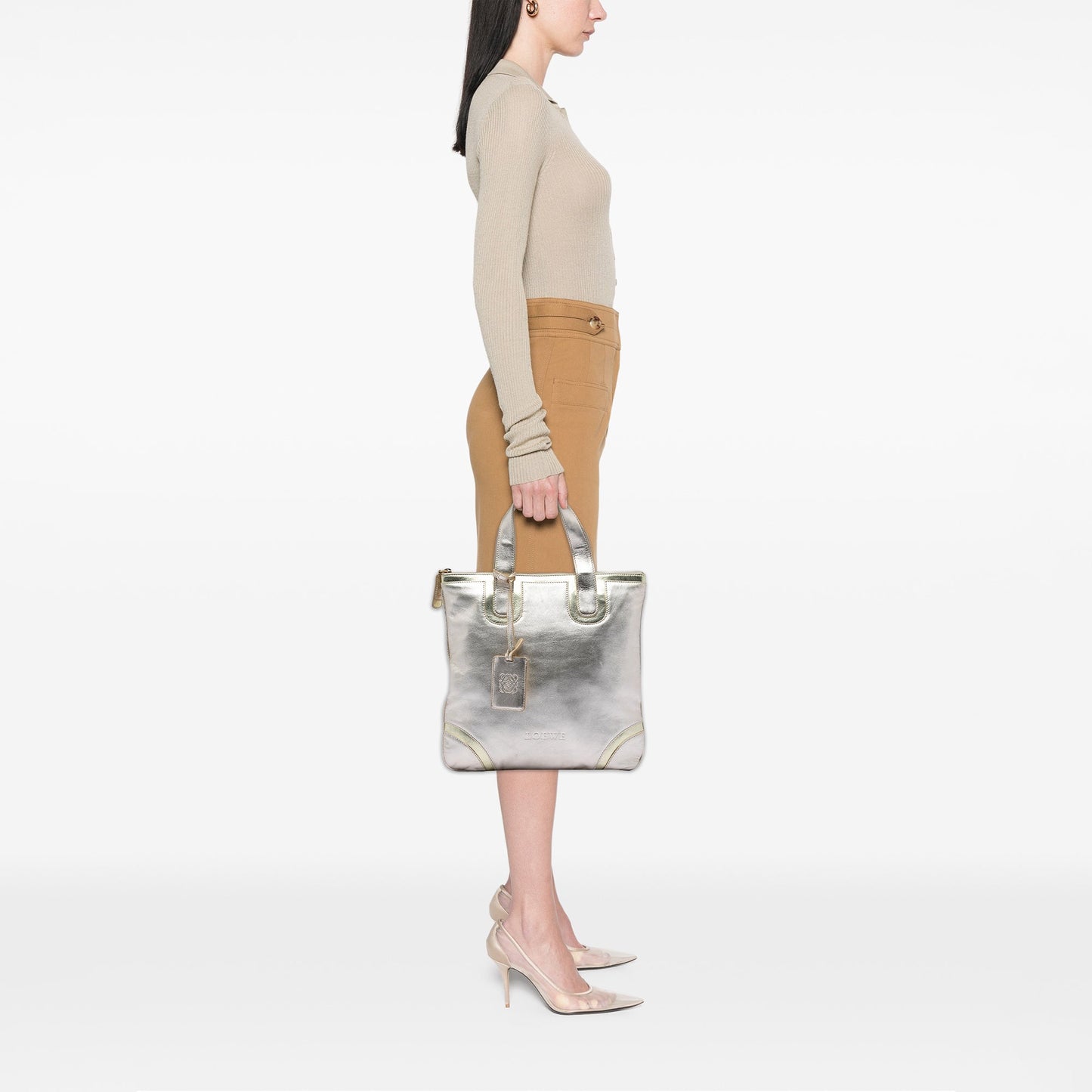 LOEWE Metallic Leather Tote