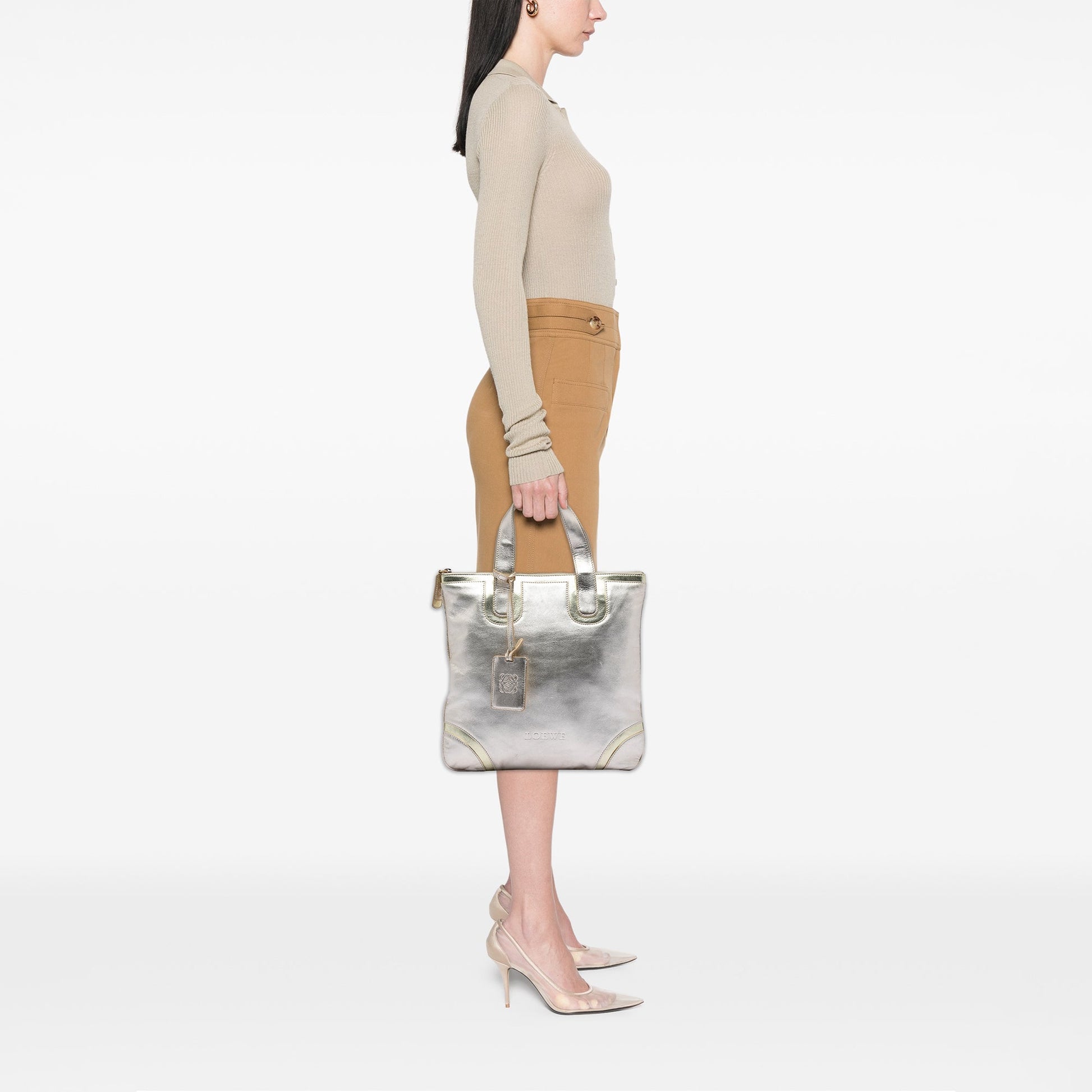 LOEWE Metallic Leather Tote