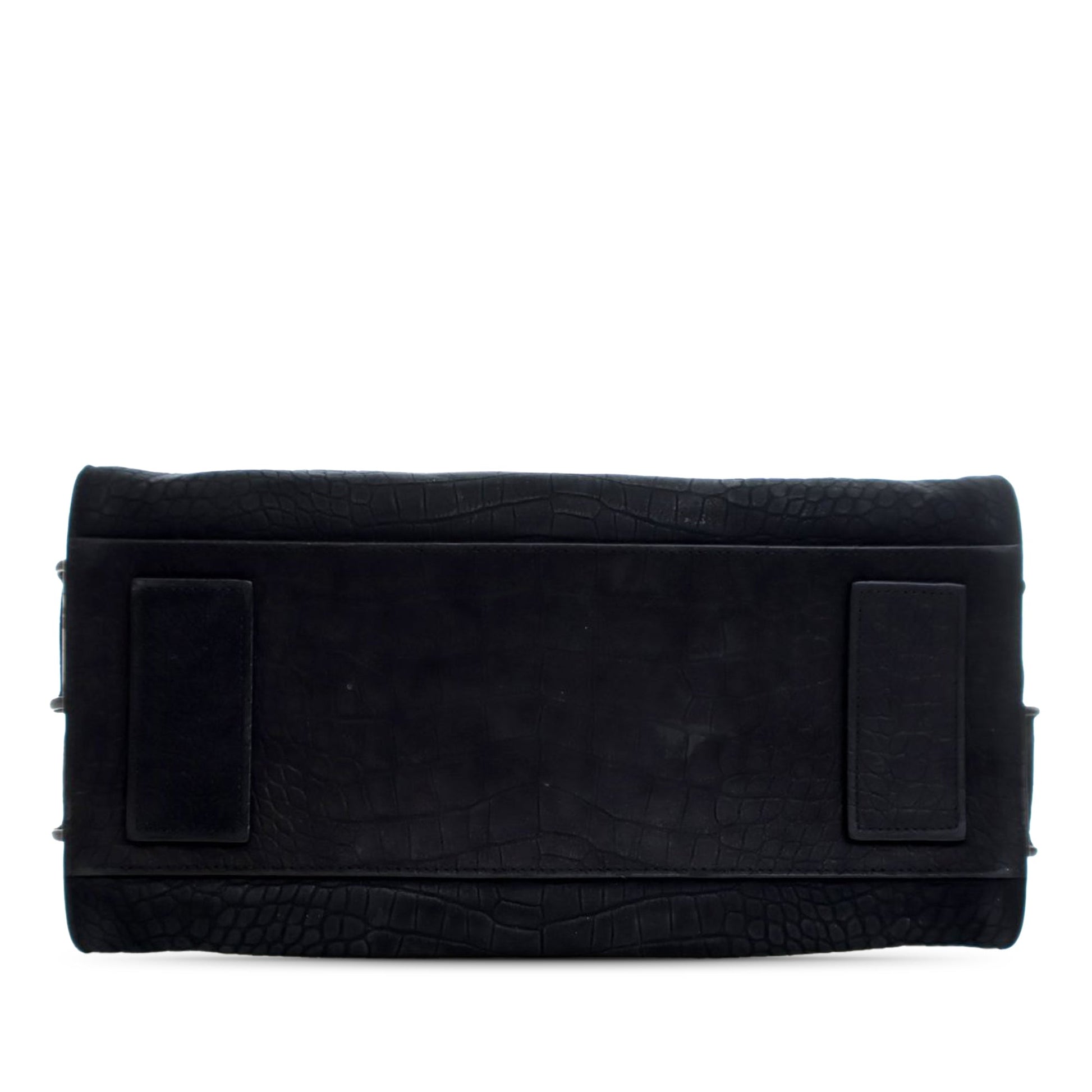 Saint Laurent Small Croc Embossed Suede Sac De Jour Satchel