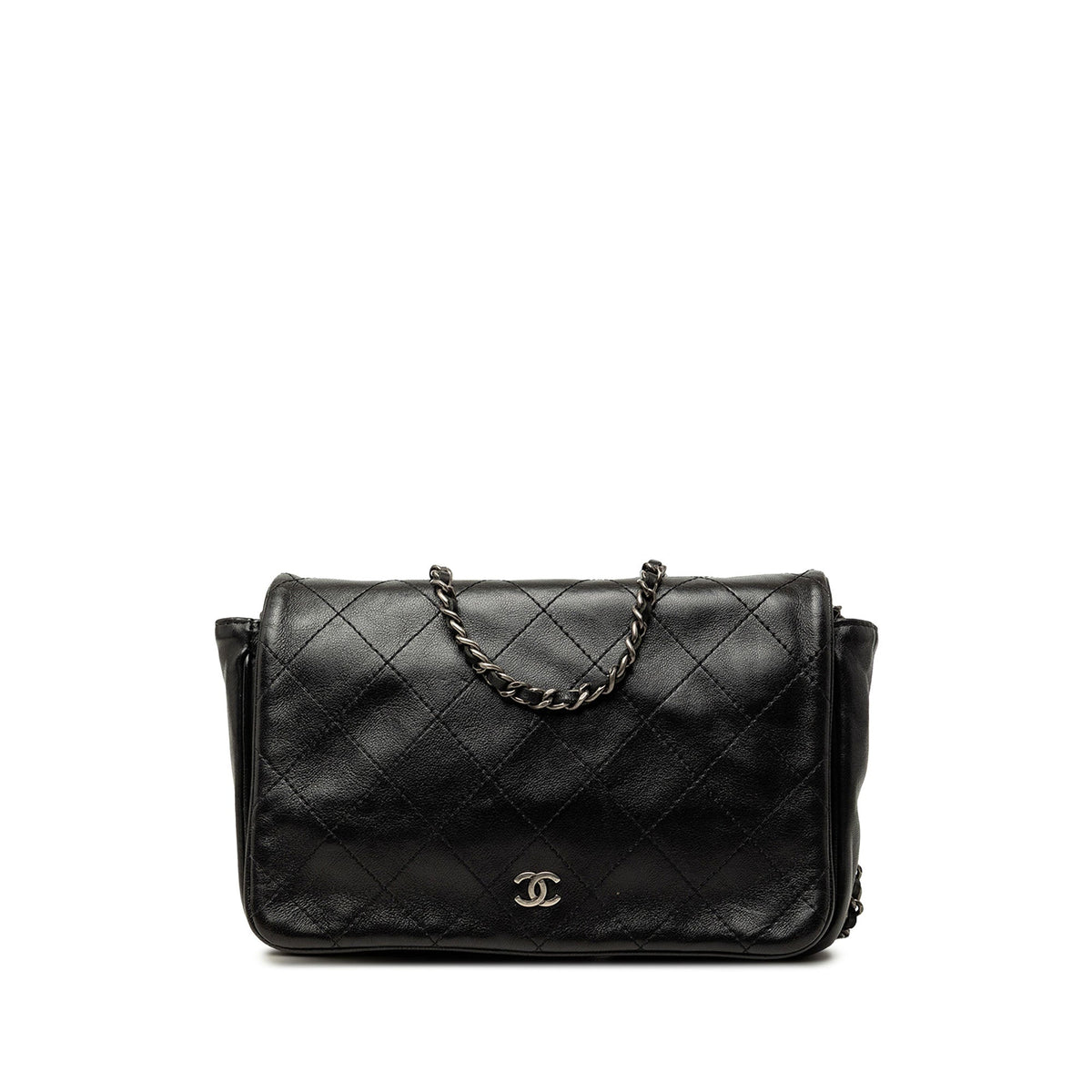 Chanel CC Quilted Lambskin Full Flap Wallet on Chain