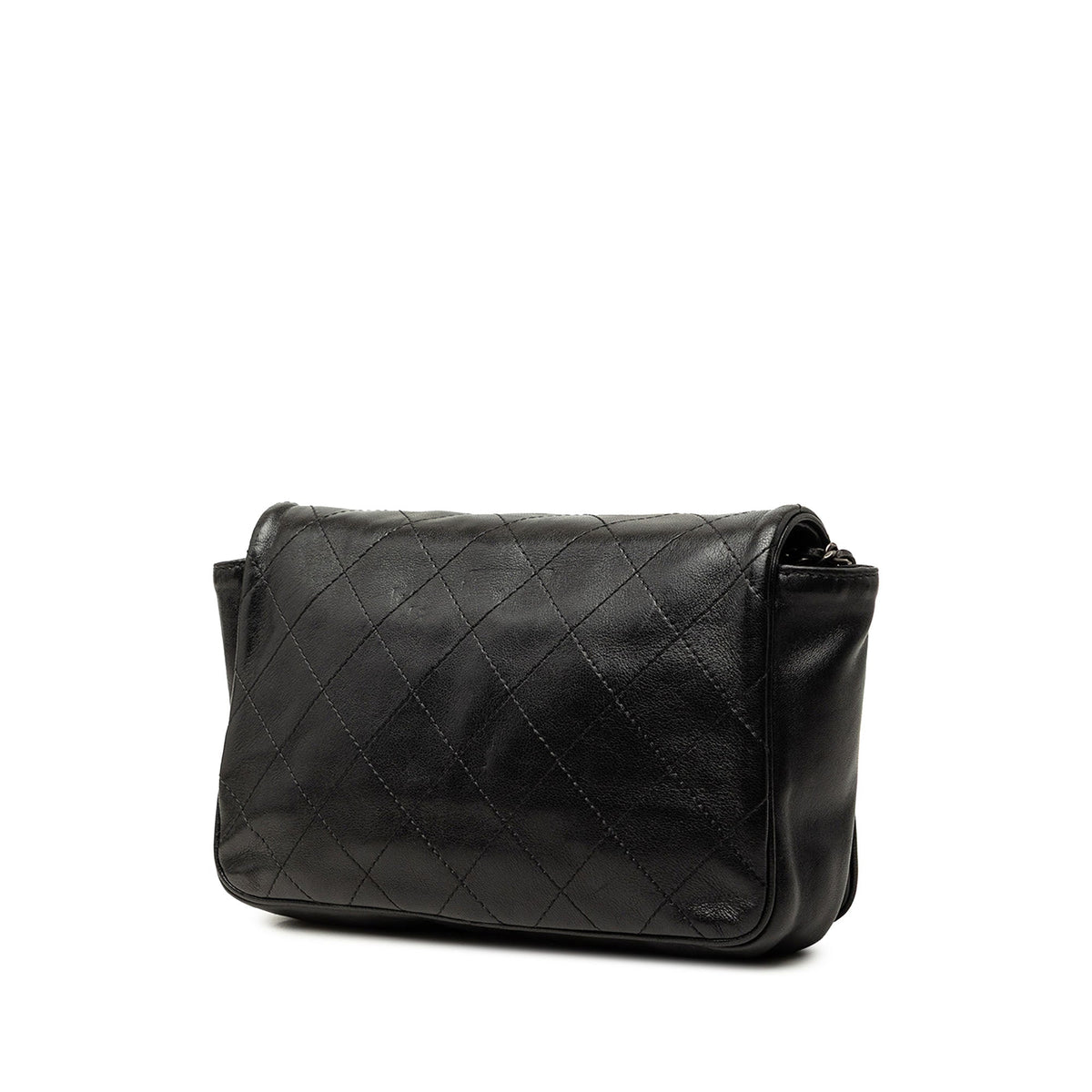 Chanel CC Quilted Lambskin Full Flap Wallet on Chain