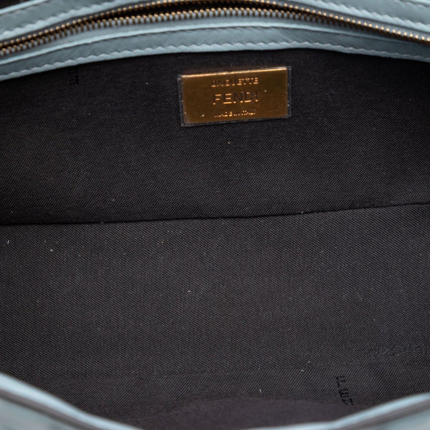 Fendi Zucca Embossed Leather Baguette Satchel