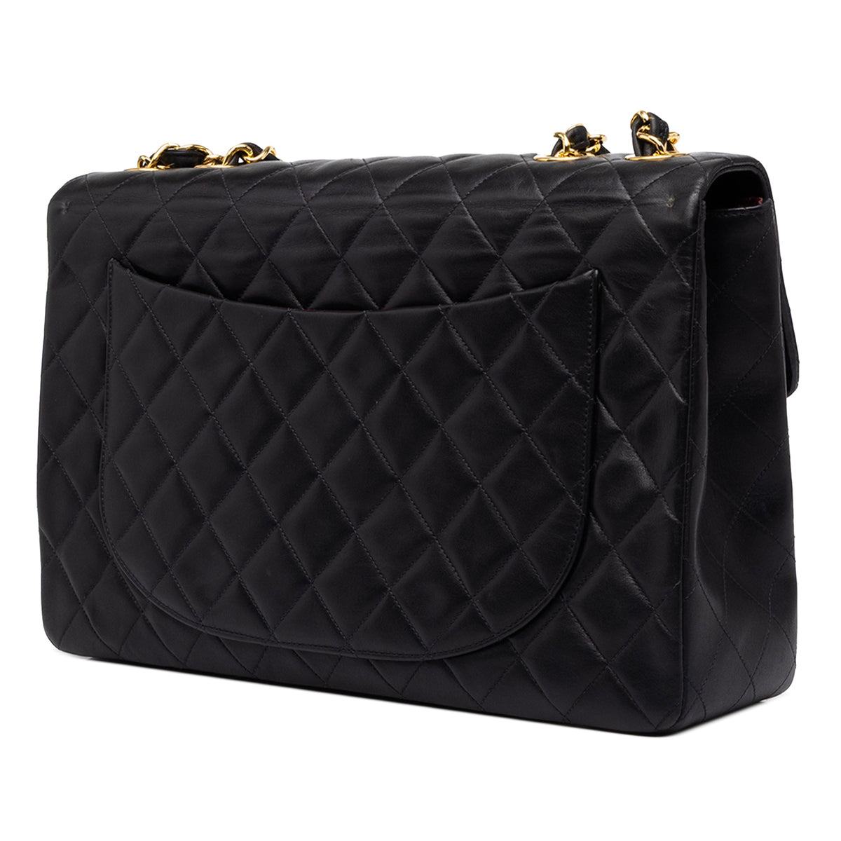 Chanel Maxi XL Classic Lambskin Single Flap — Black