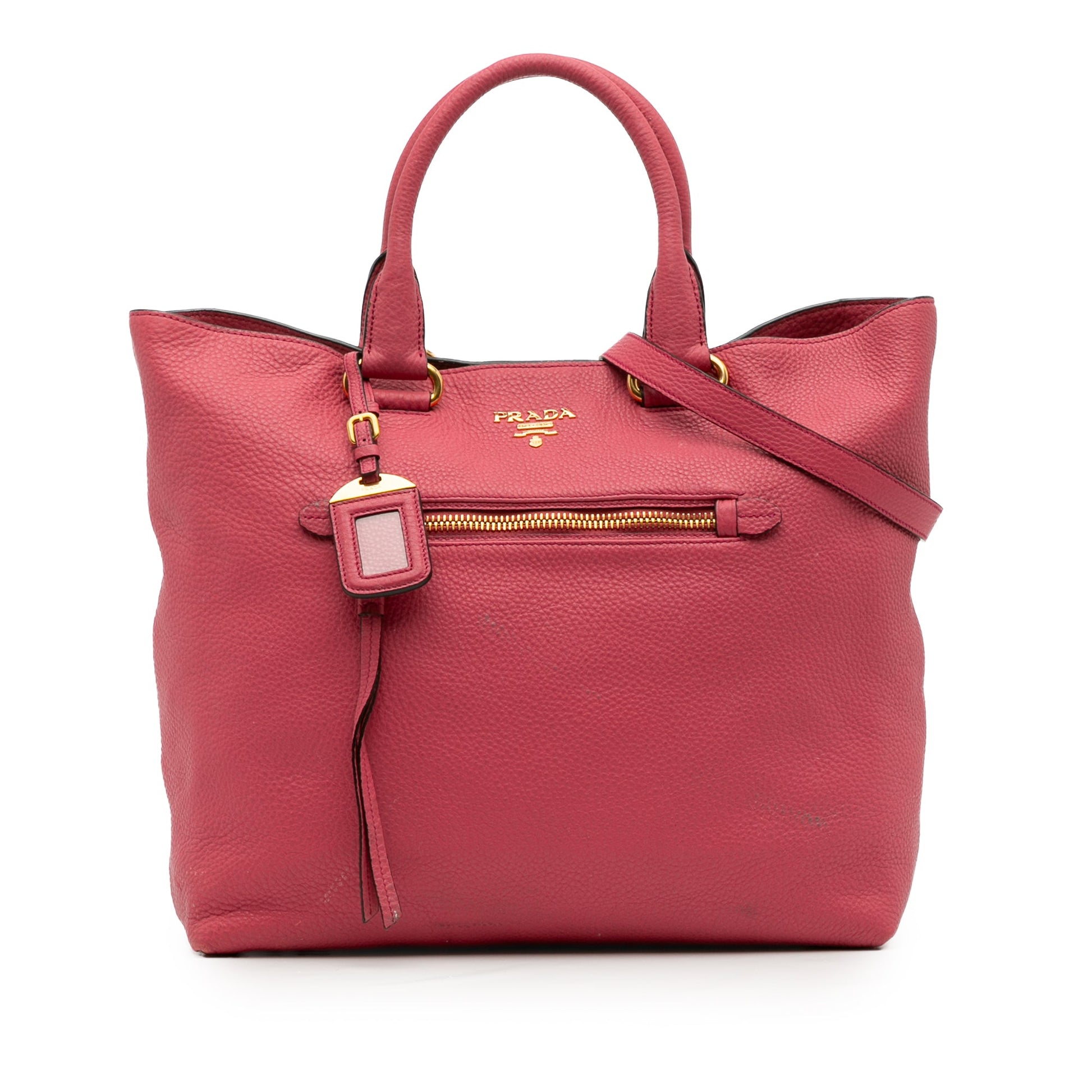 Prada Vitello Daino Open Convertible Tote