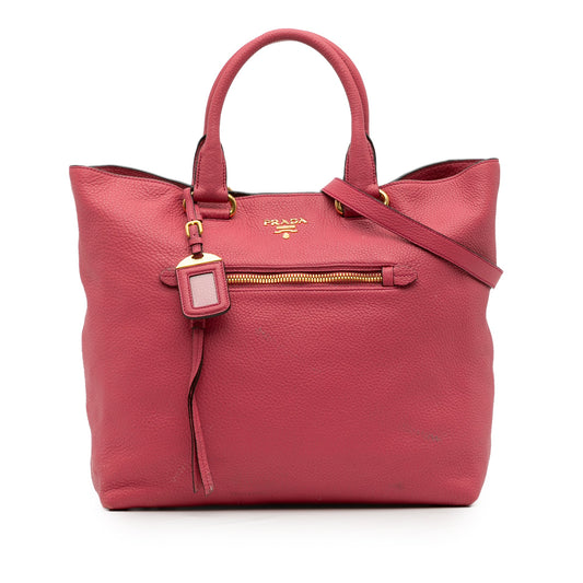 Prada Vitello Daino Open Convertible Tote