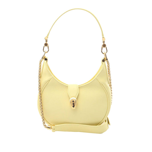 Bvlgari Small Leather Serpenti Ellipse Satchel