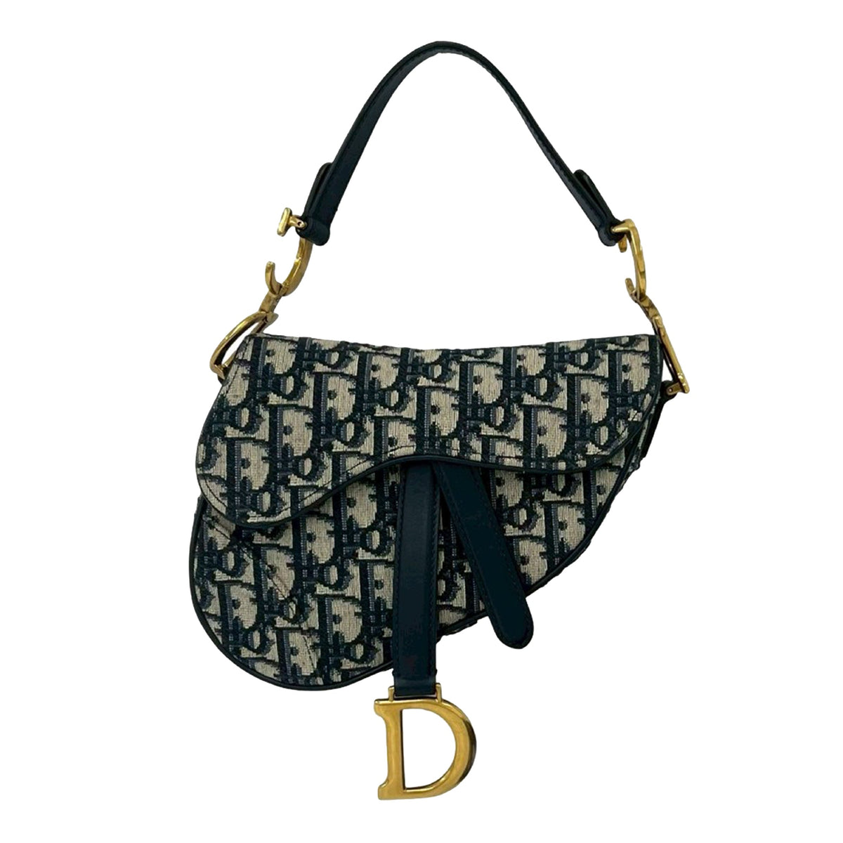 Dior Mini Oblique Canvas Saddle Bag