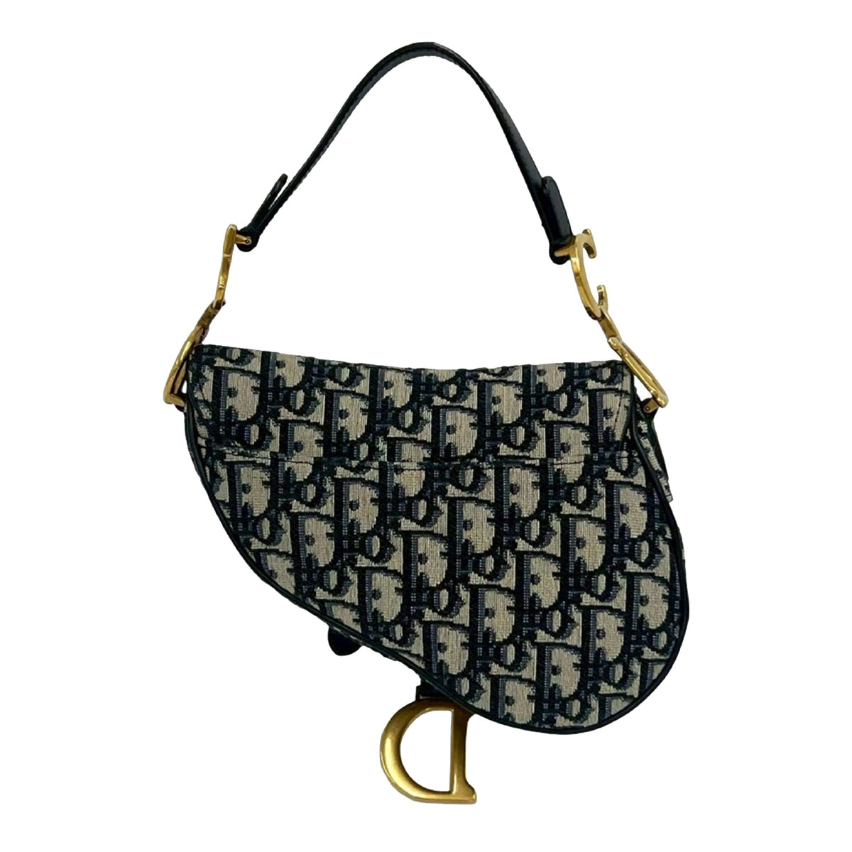 Dior Mini Oblique Canvas Saddle Bag