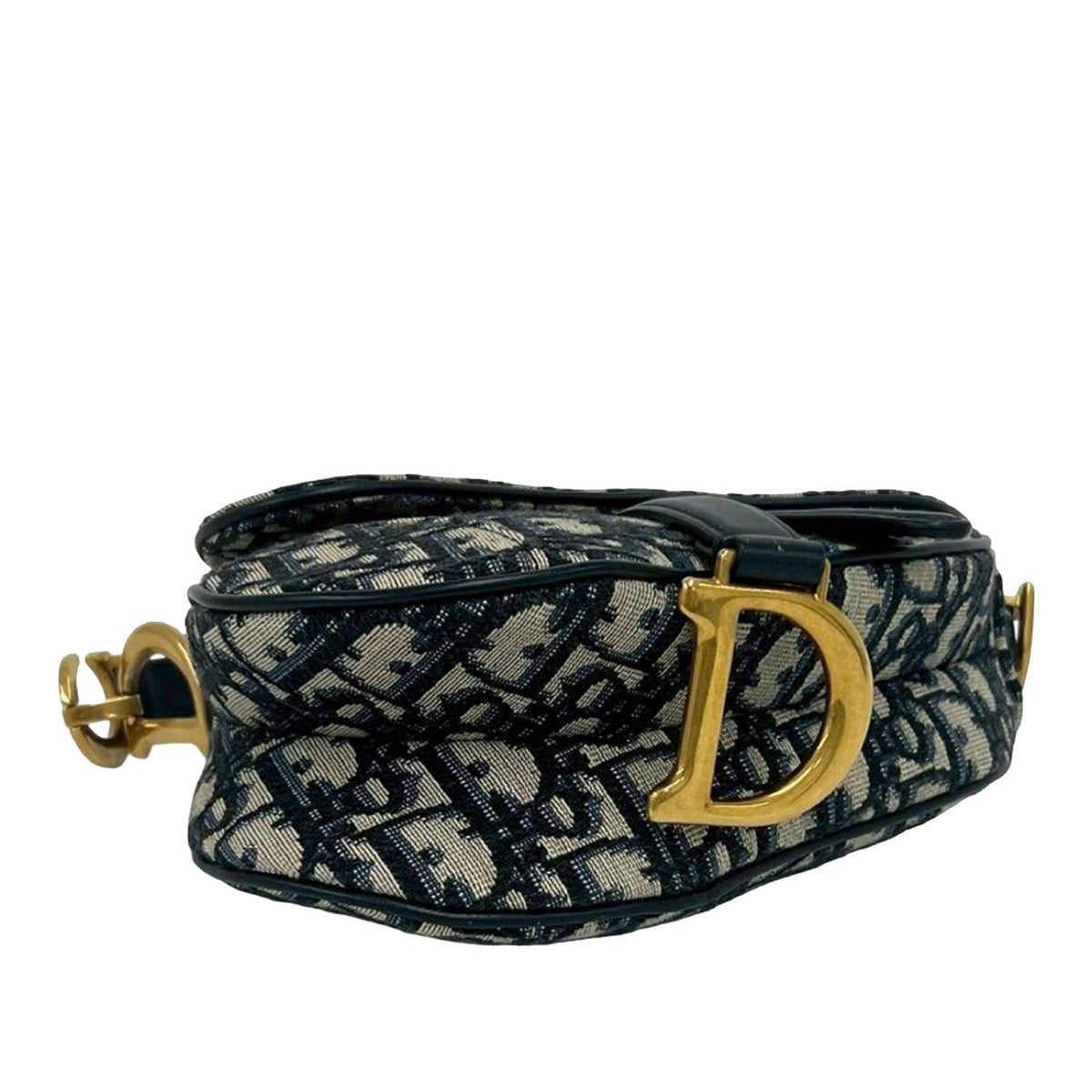 Dior Mini Oblique Canvas Saddle Bag