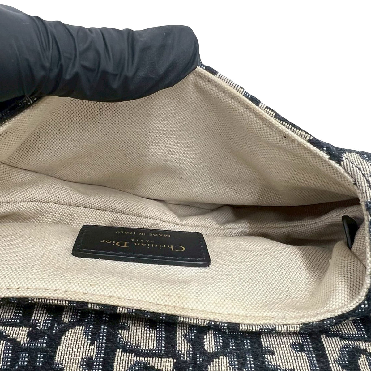 Dior Mini Oblique Canvas Saddle Bag