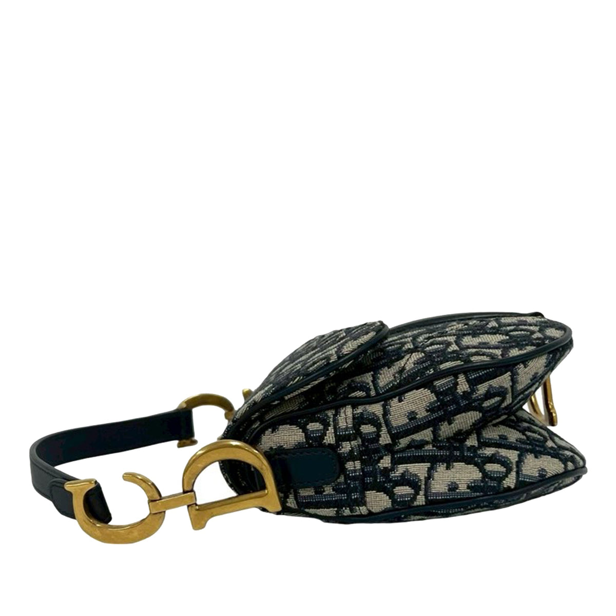 Dior Mini Oblique Canvas Saddle Bag