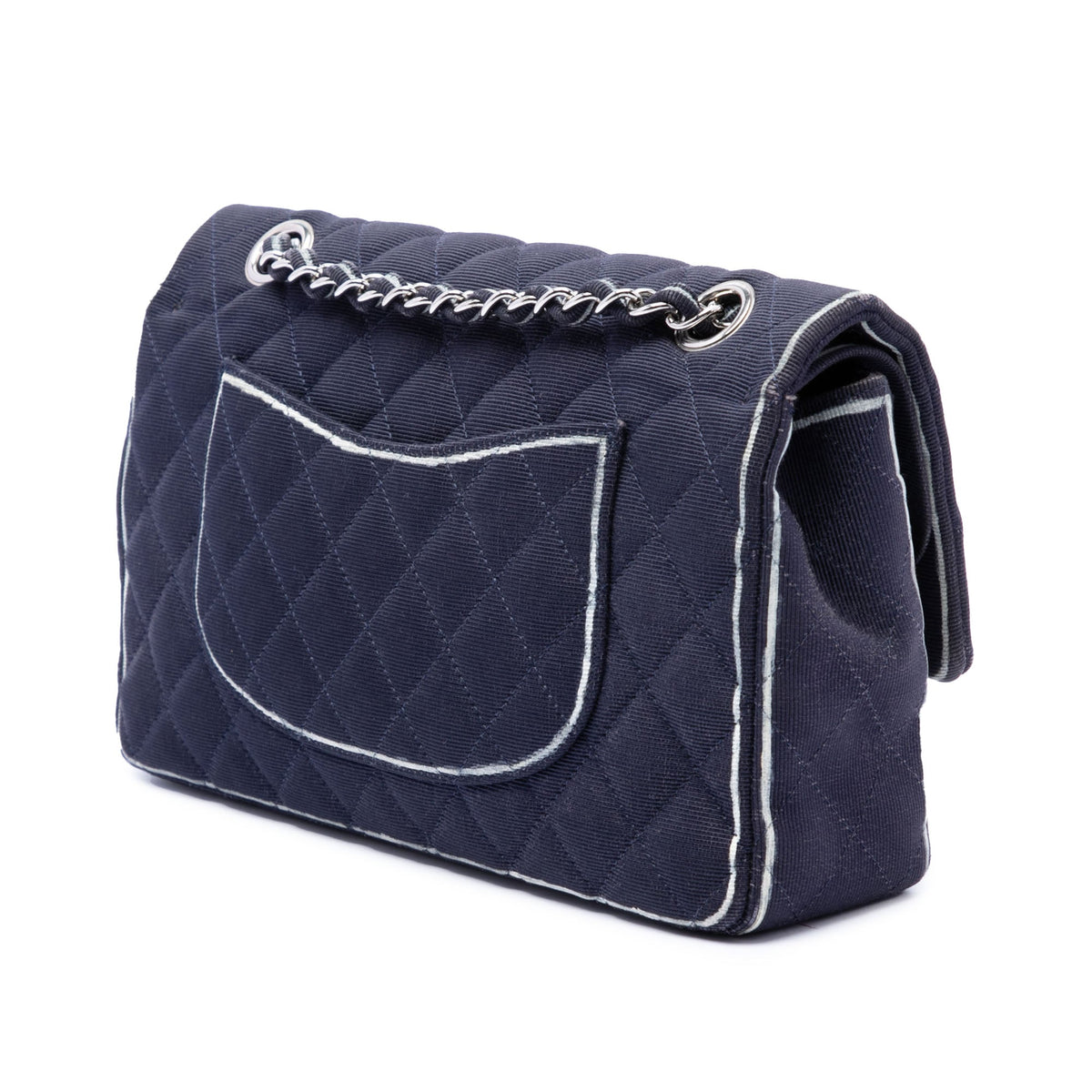 Chanel Medium Classic Printed Grosgrain Double Flap