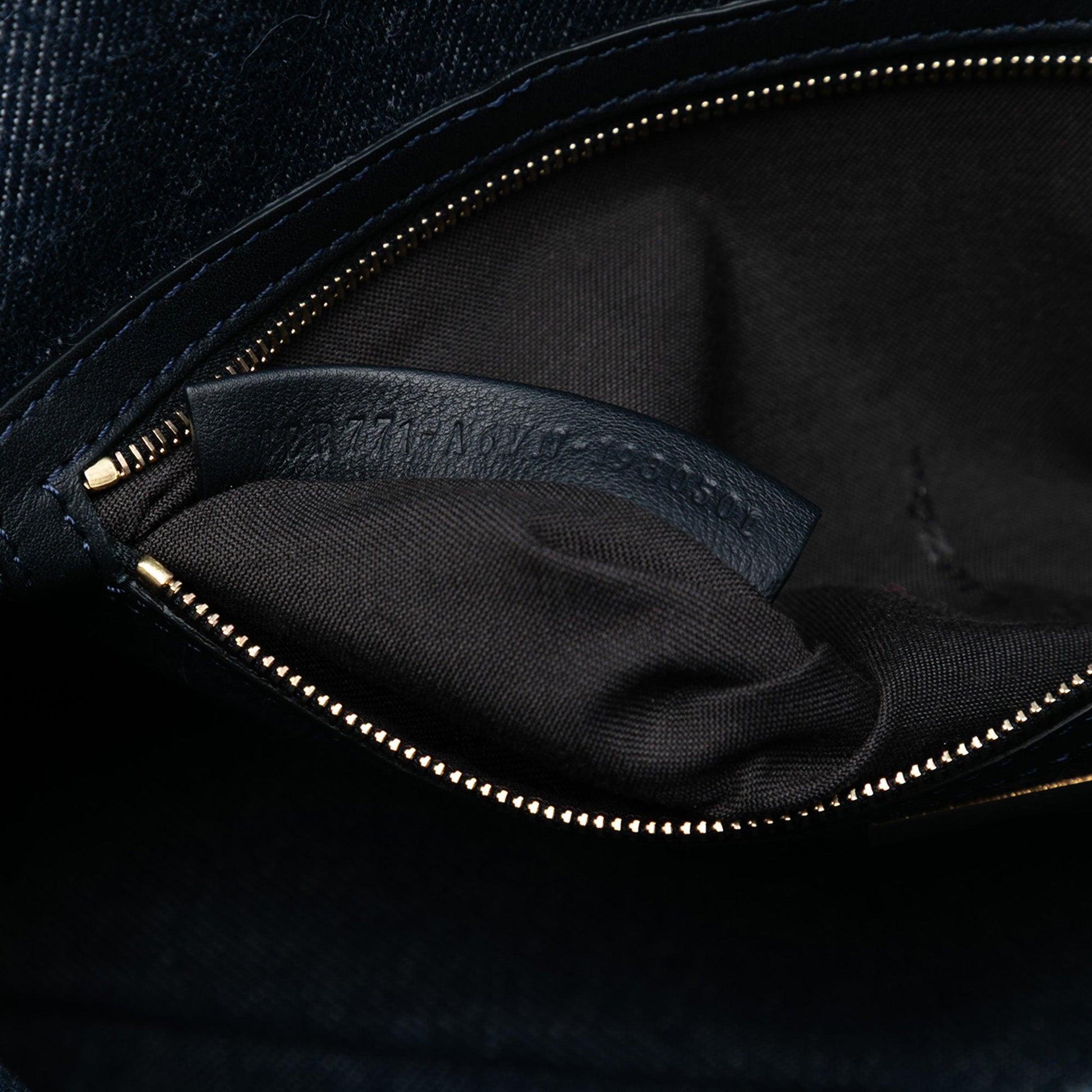 Fendi Large Denim Baguette Satchel