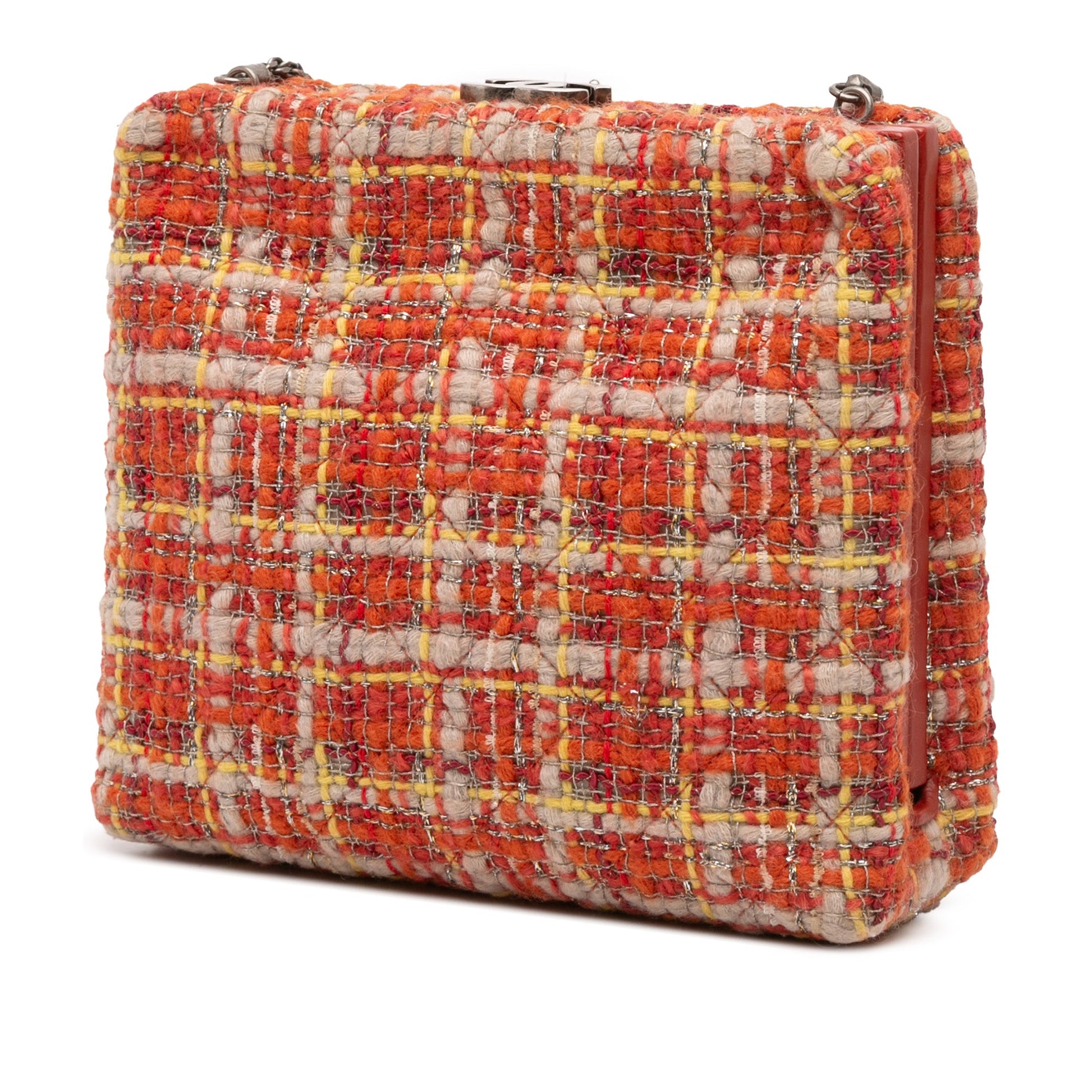Chanel Multicolor Tweed and Leather Quadrato Box Shoulder Bag