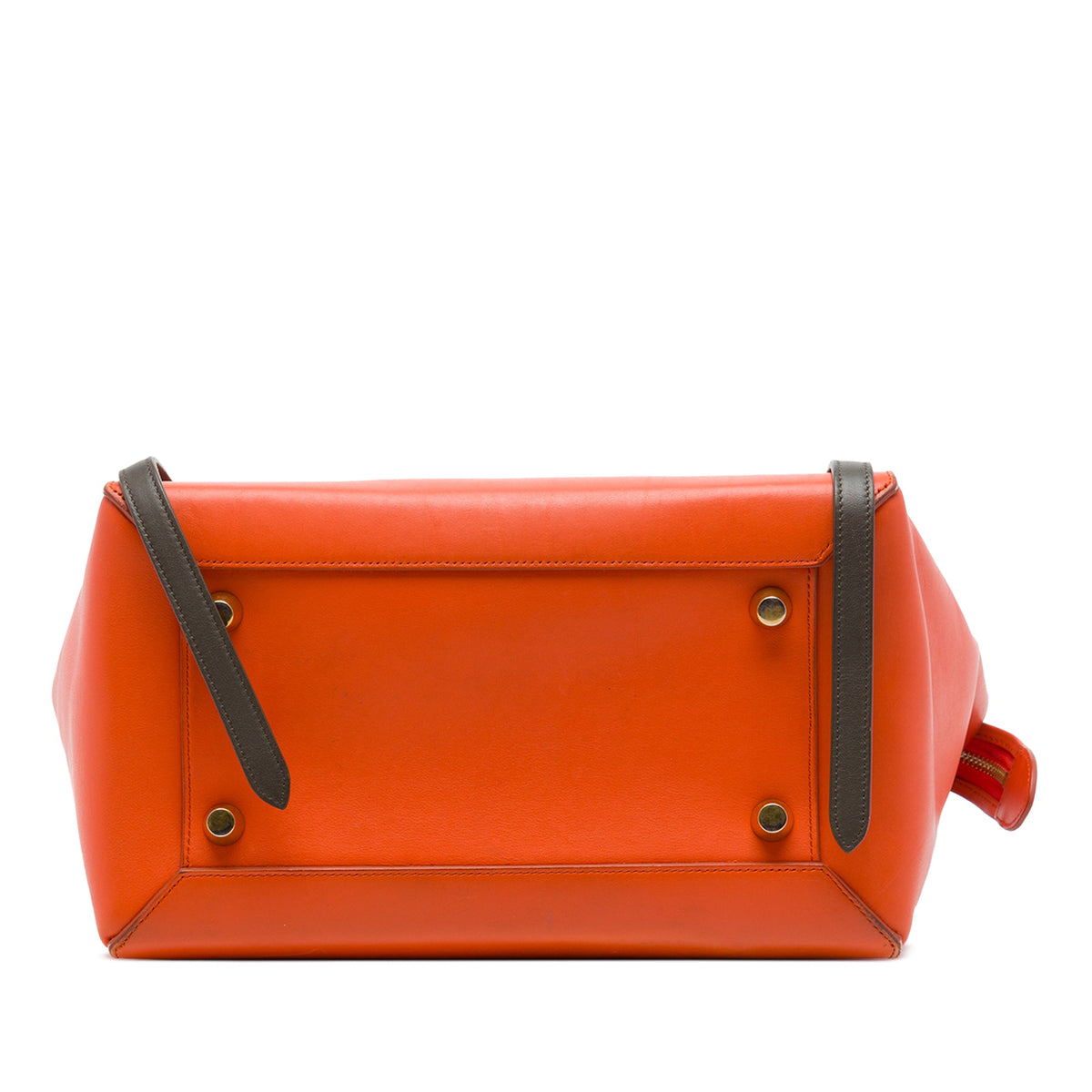 Celine Mini Tricolor Leather Belt Bag — Orange