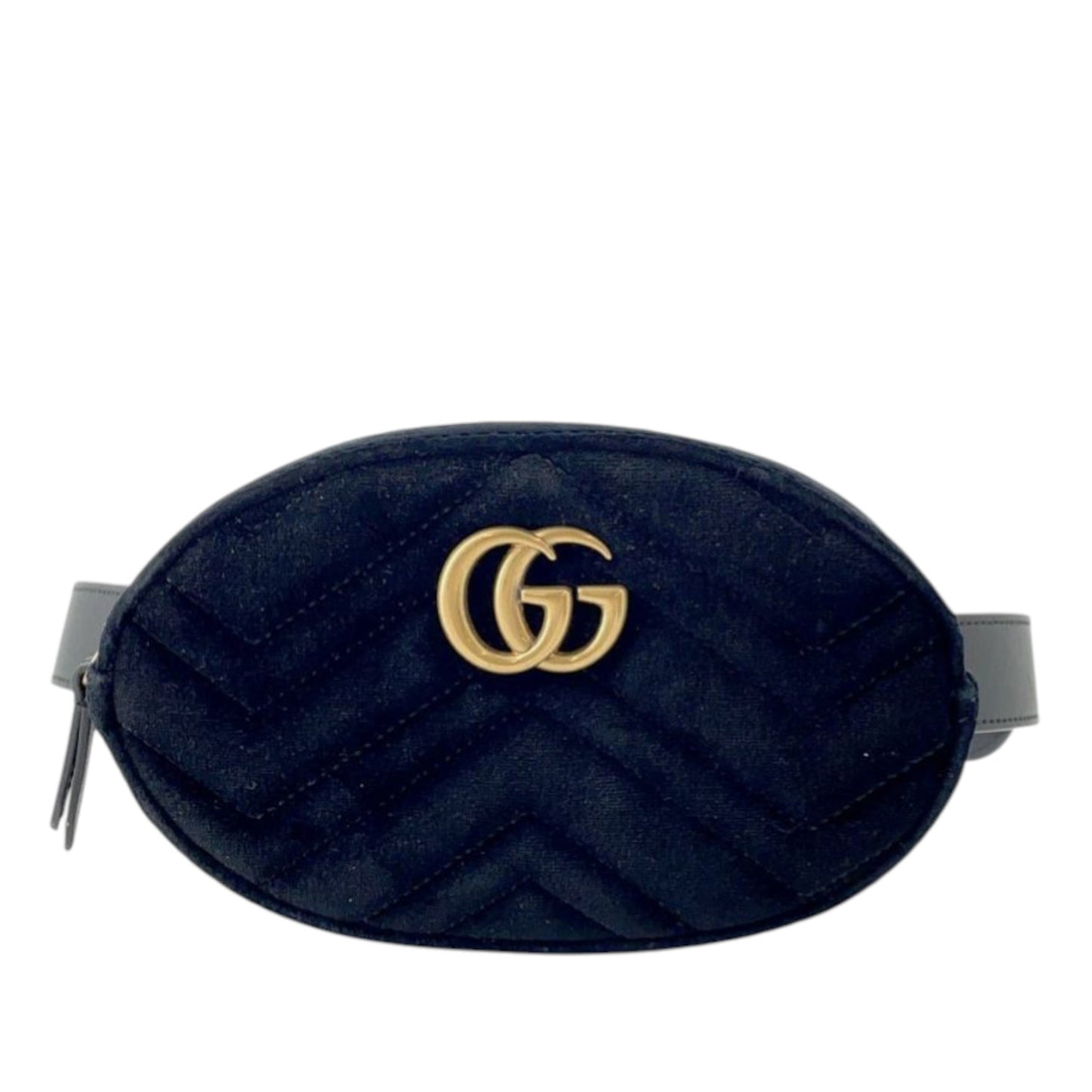Gucci GG Marmont Matelasse Velvet Belt Bag