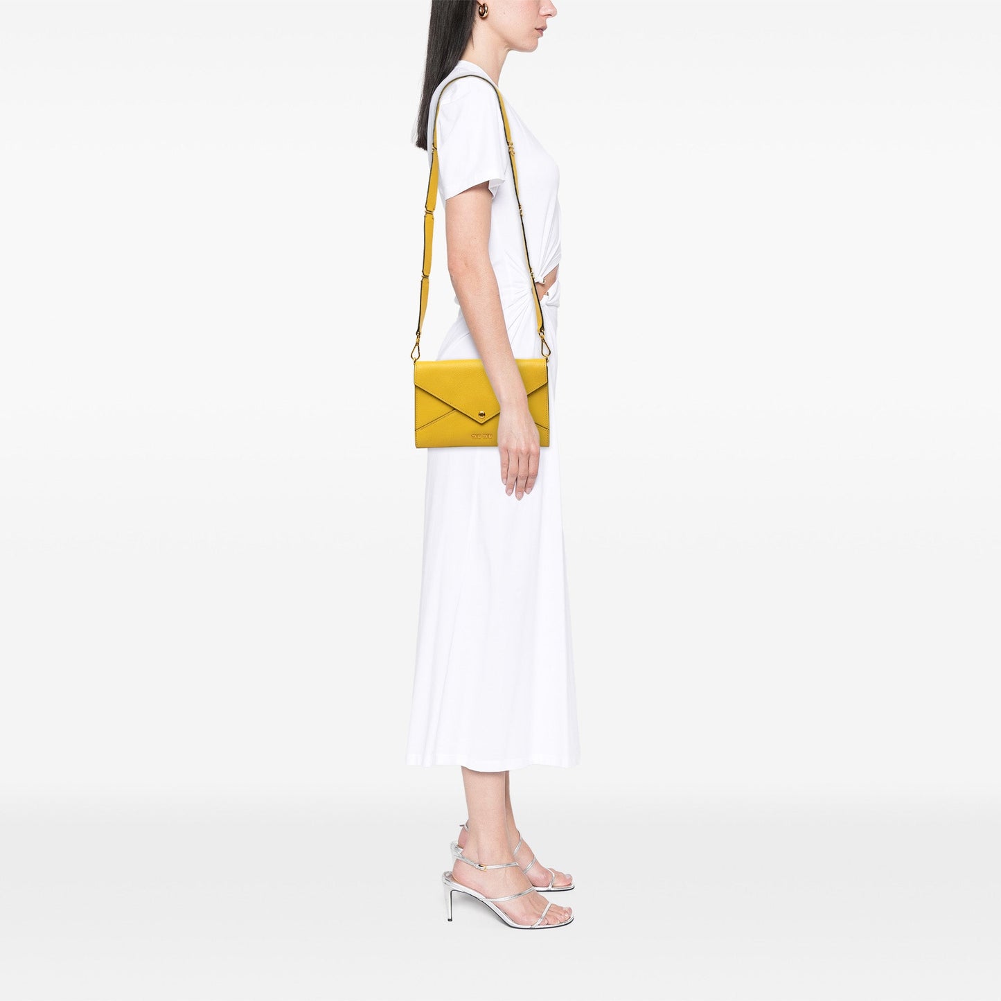Miu Miu Goatskin Madras Envelope Crossbody