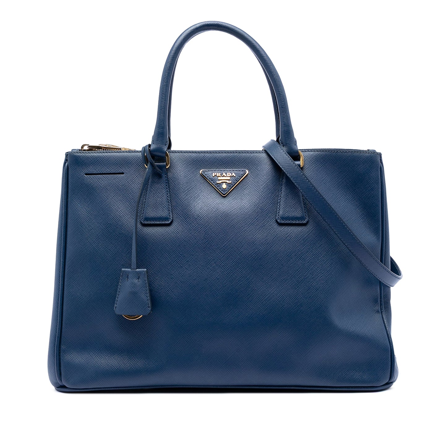 Medium Saffiano Lux Galleria Double Zip Satchel