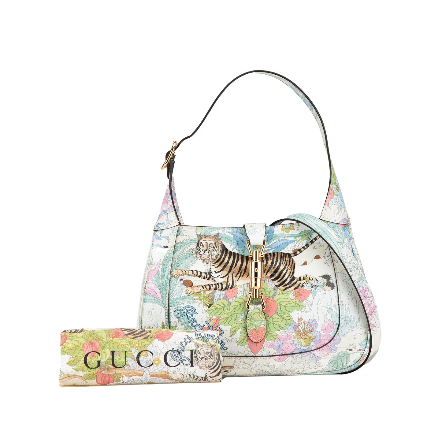 Gucci Yuko Higuchi Small Calfskin  Floral Print Jackie 1961