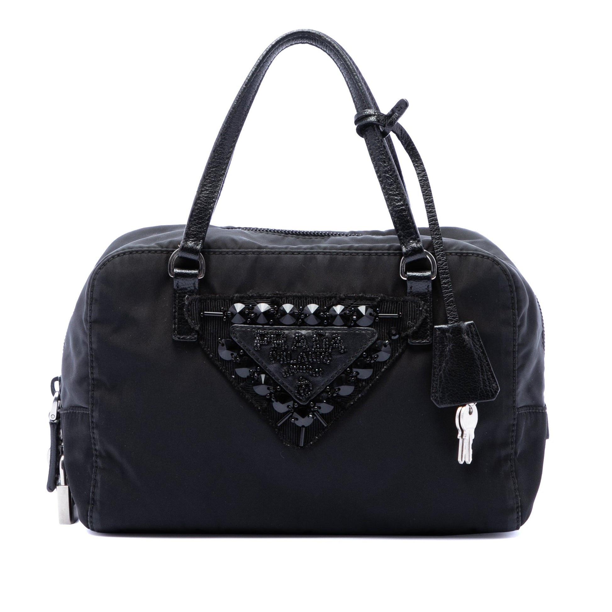 Prada Tessuto Beaded Handbag