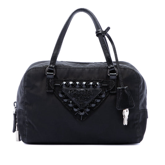 Prada Tessuto Beaded Handbag