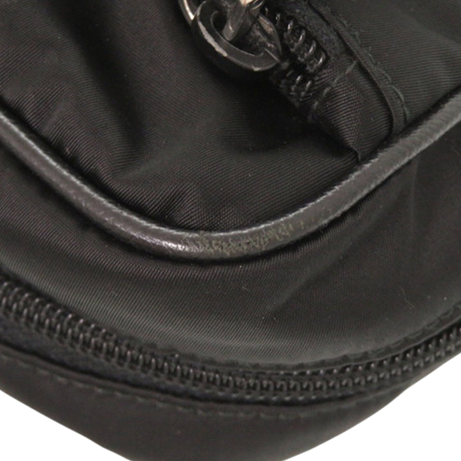 Prada Saffiano Trimmed Tessuto Clutch