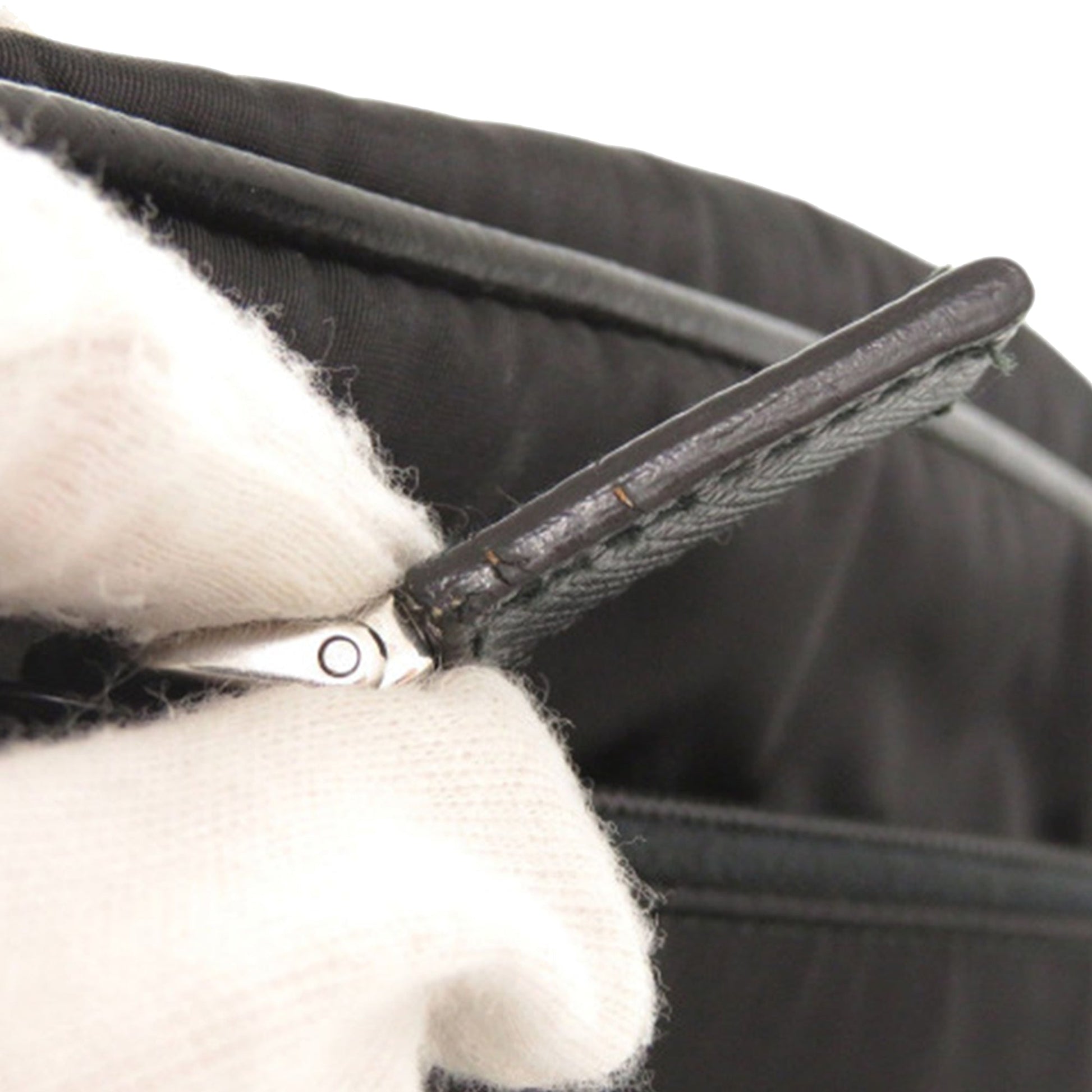 Prada Saffiano Trimmed Tessuto Clutch