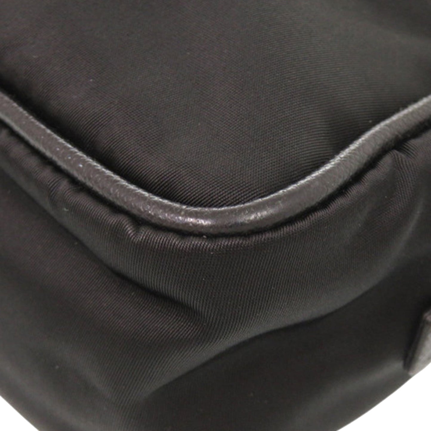 Prada Saffiano Trimmed Tessuto Clutch