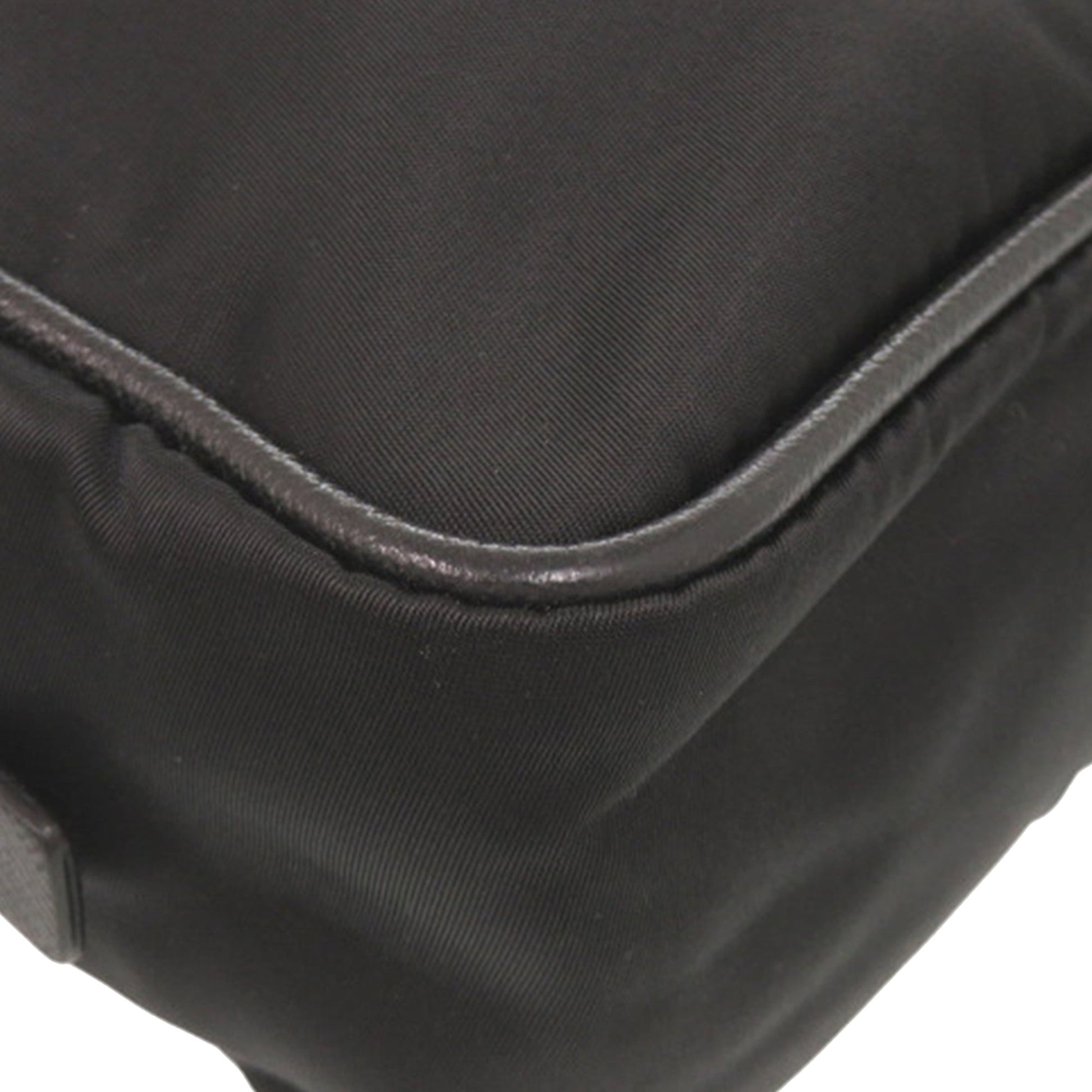 Prada Saffiano Trimmed Tessuto Clutch