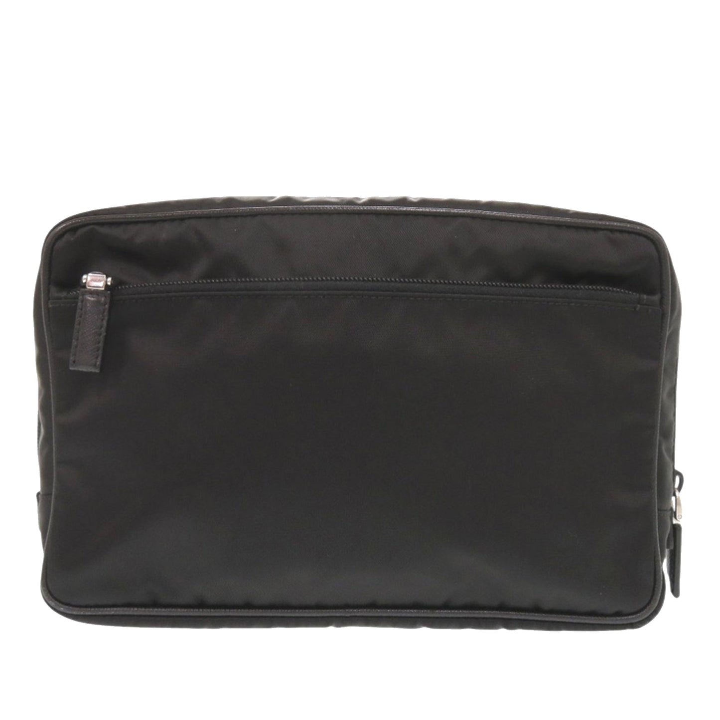 Prada Saffiano Trimmed Tessuto Clutch
