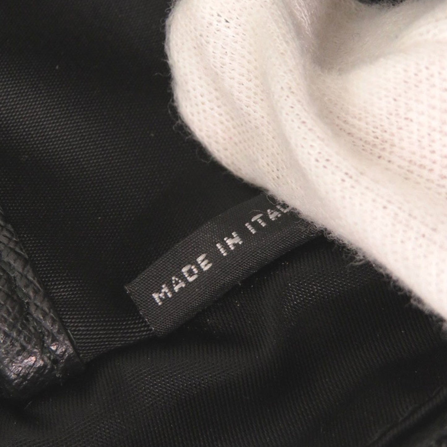Prada Saffiano Trimmed Tessuto Clutch