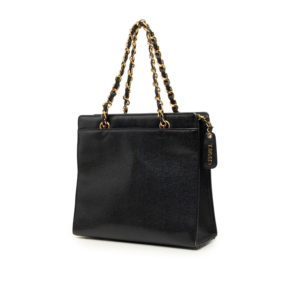 Chanel CC Caviar Chain Turn Lock Tote