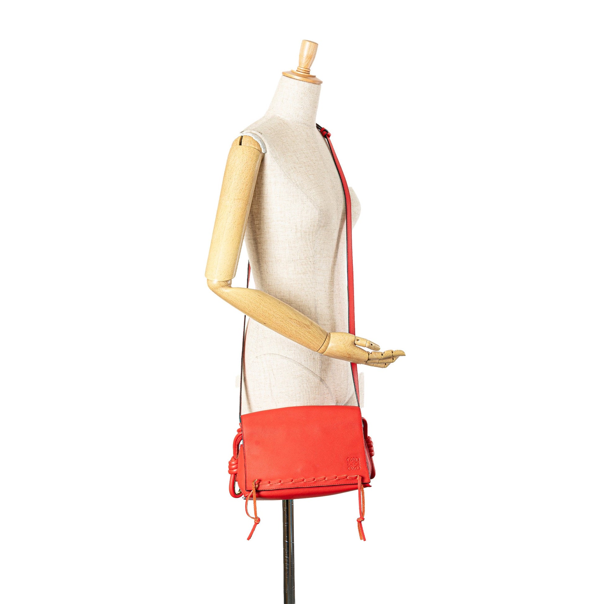 LOEWE Leather Flamenco Knot Whipstitch Crossbody