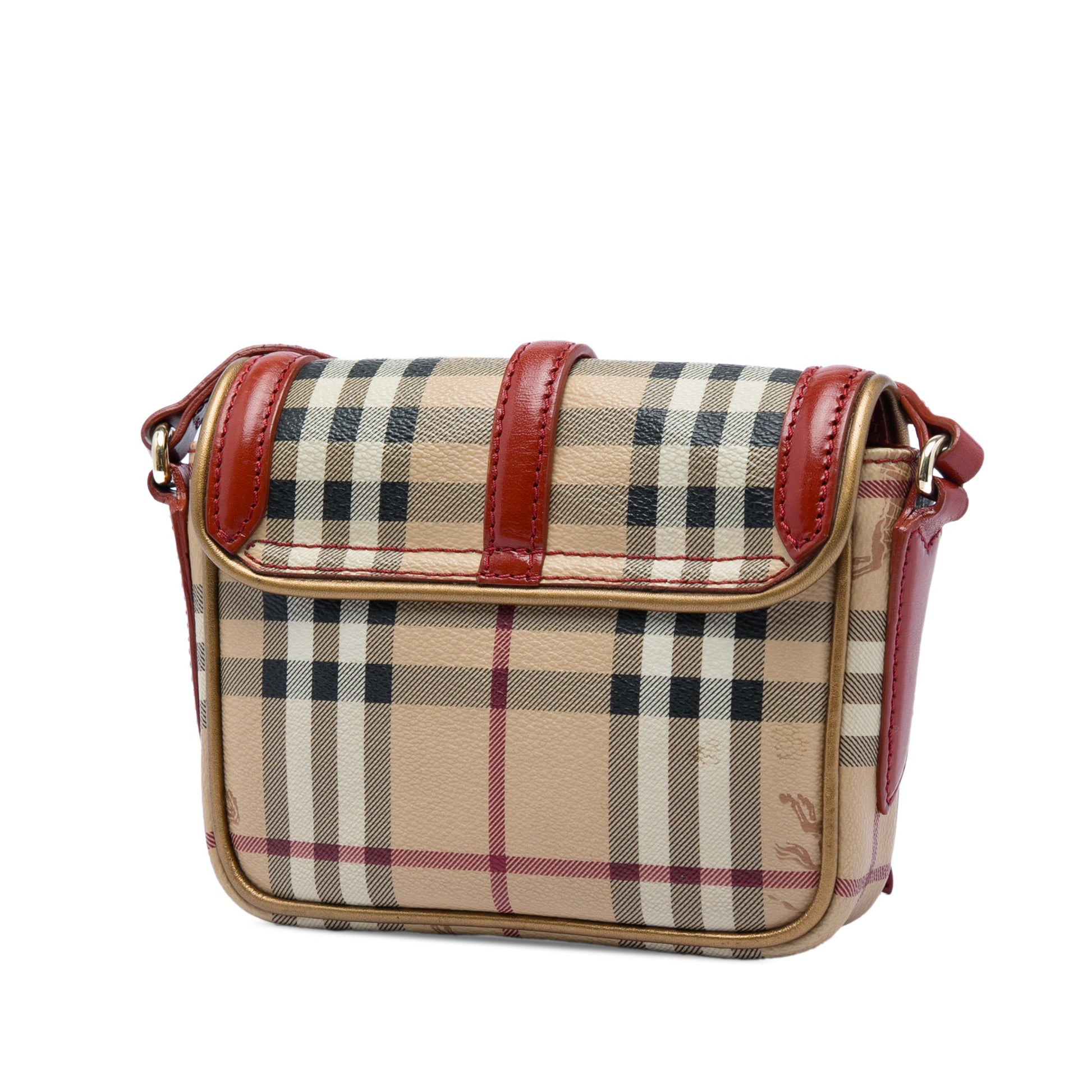 Burberry Mini Haymarket Check Coated Canvas and Suede Berkeley Crossbody