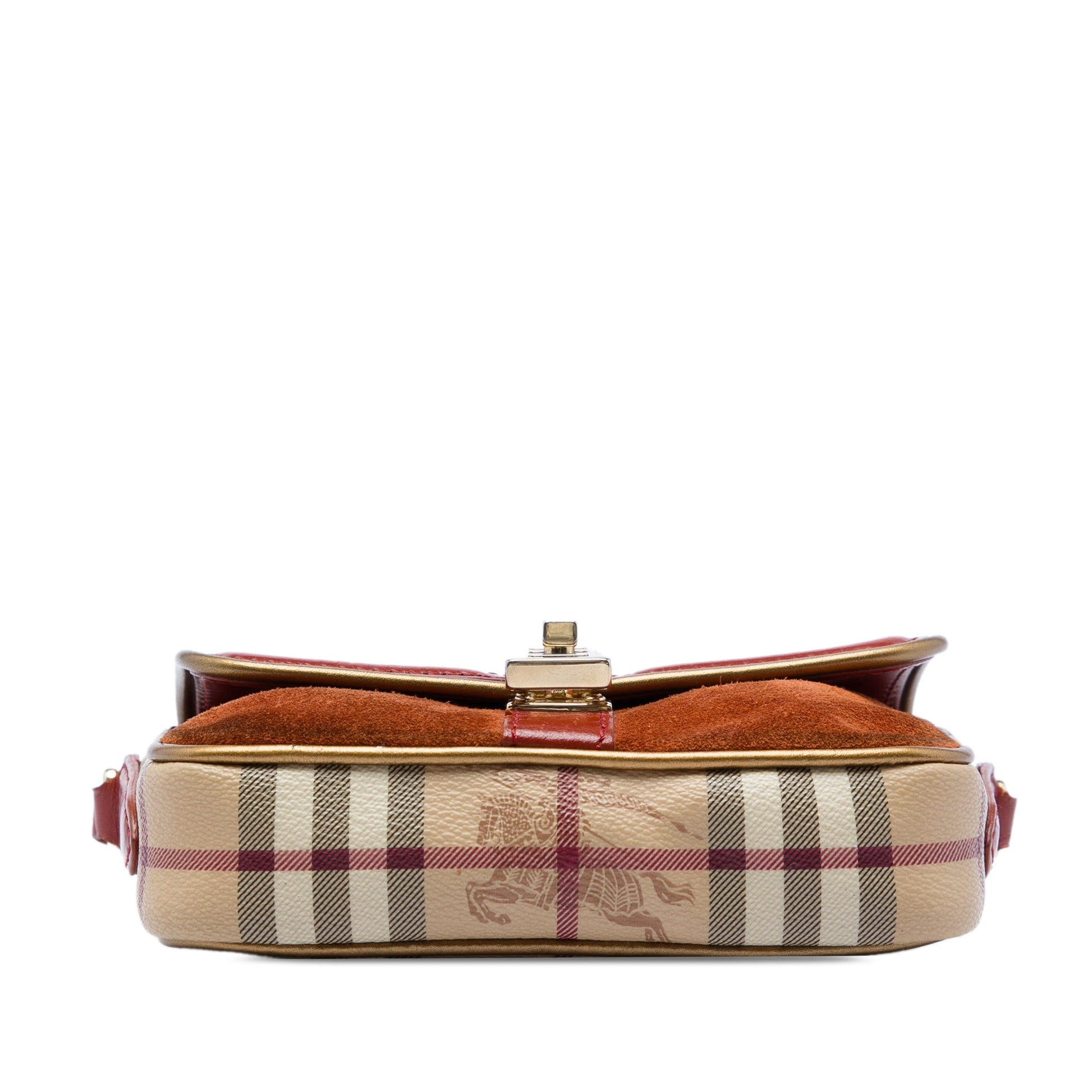 Burberry Mini Haymarket Check Coated Canvas and Suede Berkeley Crossbody