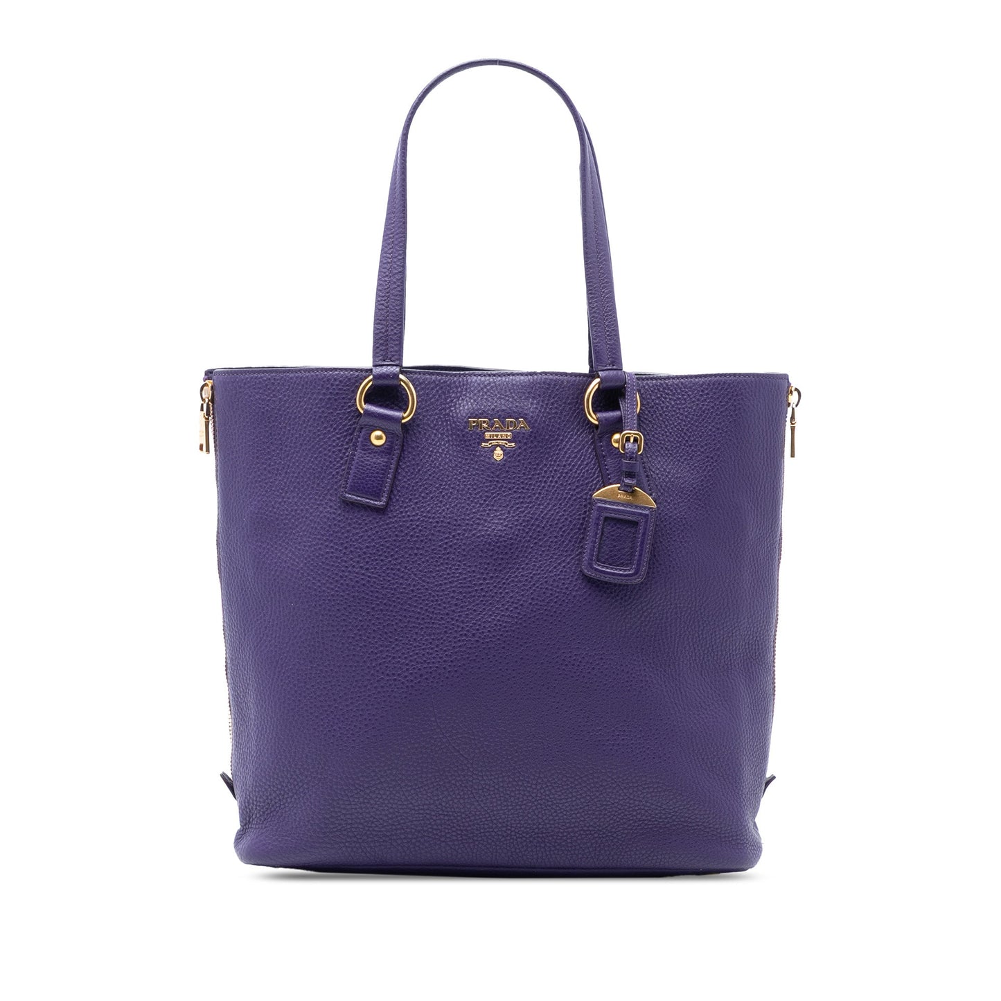Prada Vitello Daino Side Zip Tote