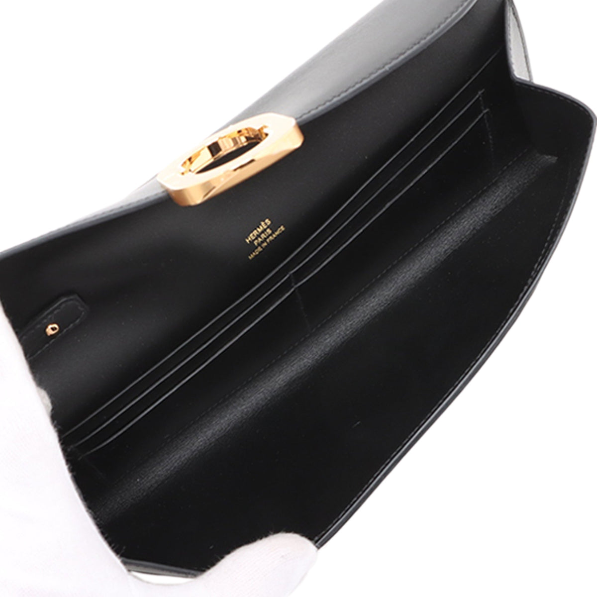 Hermès Tadelakt Chaine d Ancre To Go Wallet — Black