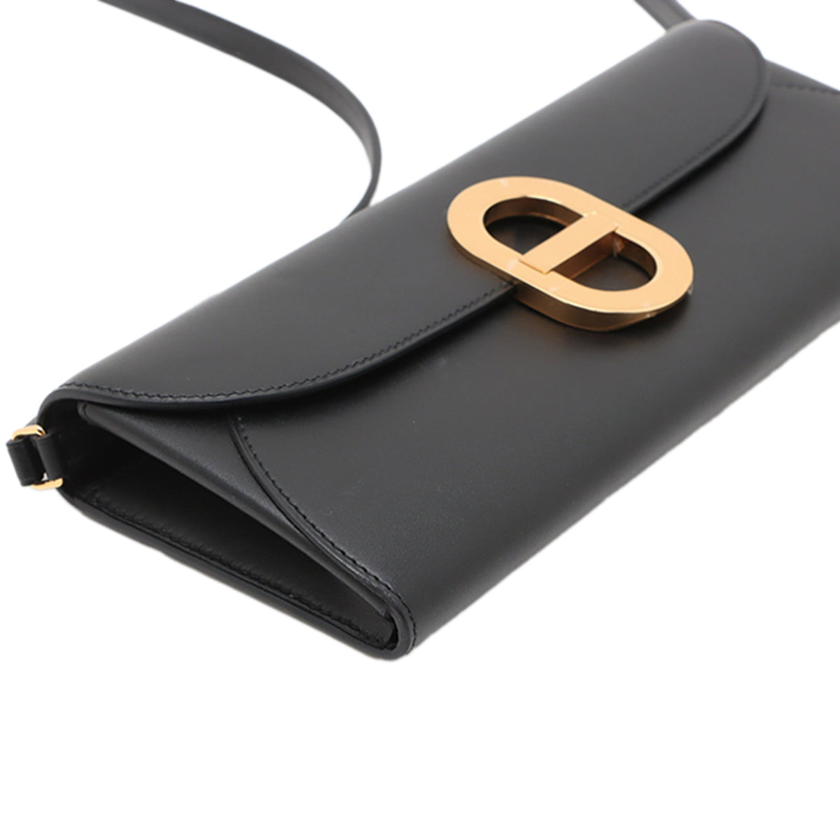 Hermès Tadelakt Chaine d Ancre To Go Wallet — Black