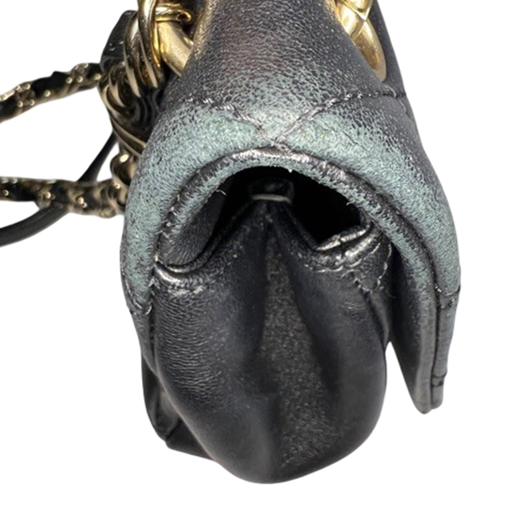 Chanel Large Lambskin Twist Chain Enamel CC Flap