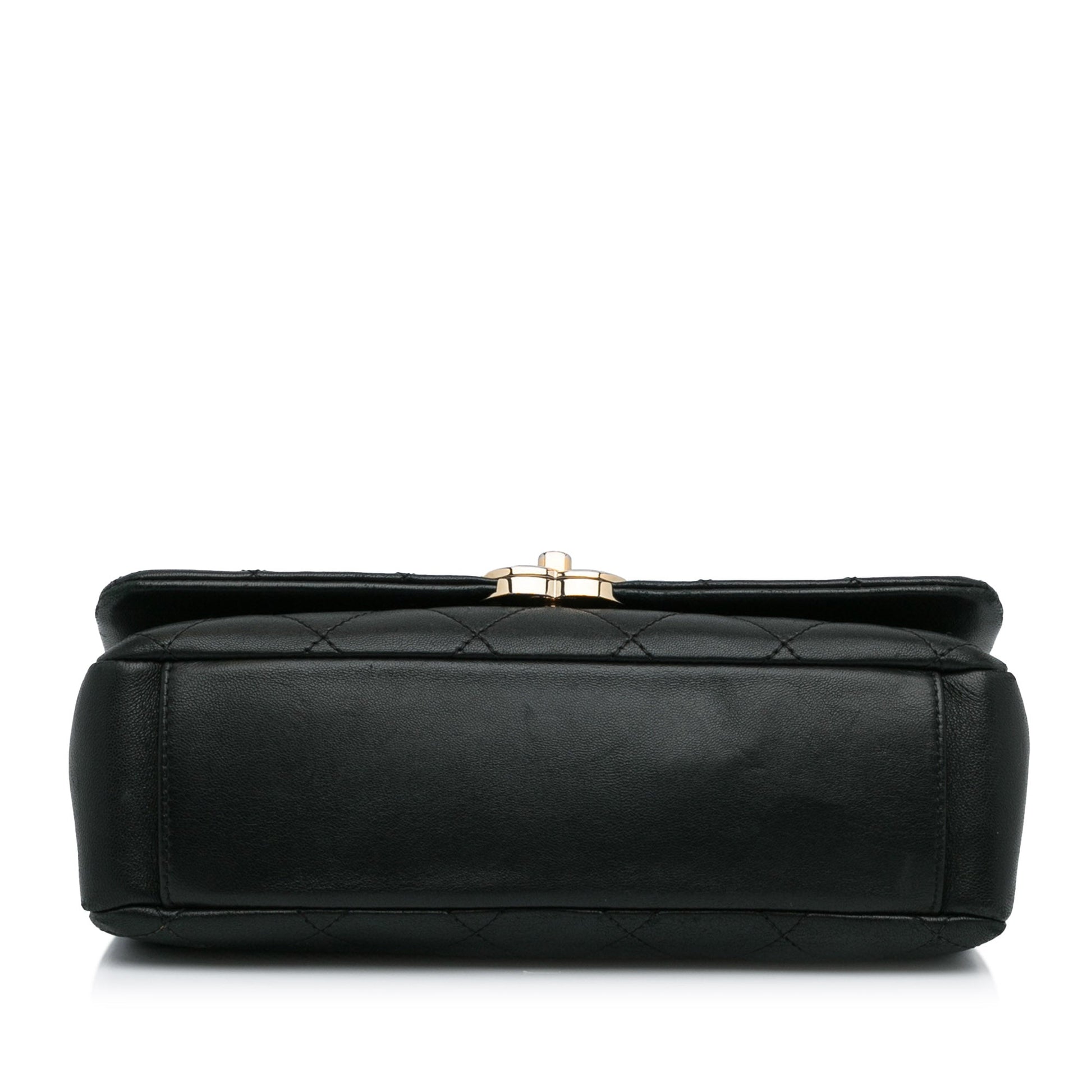Chanel Large Lambskin Twist Chain Enamel CC Flap