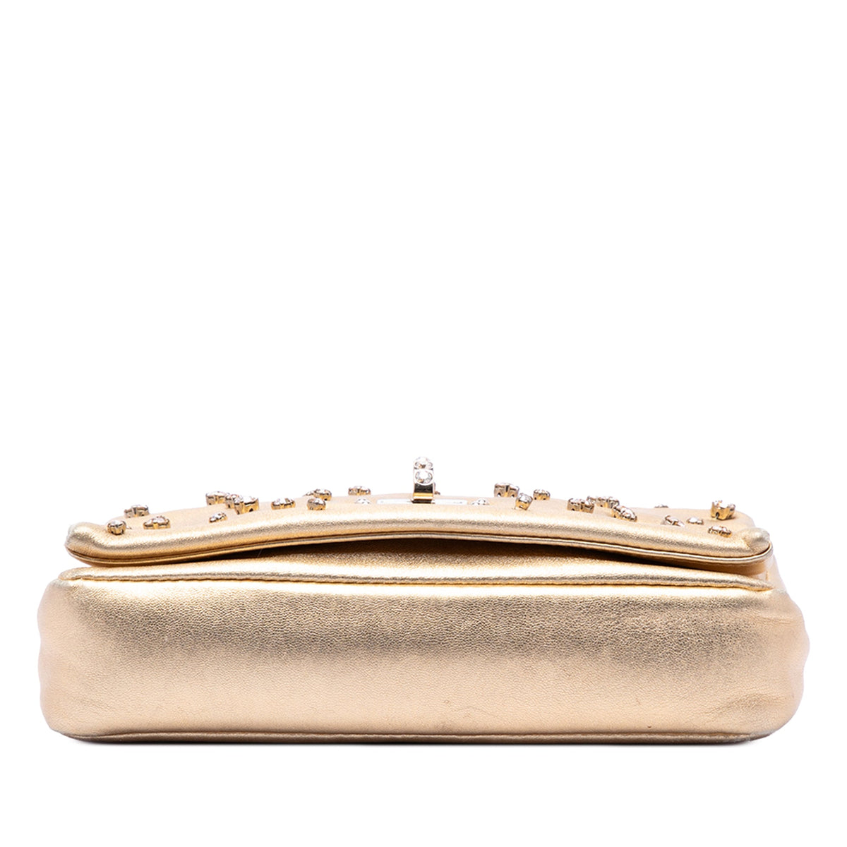 Miu Miu Metallic Nappa Strass Studded Flap Crossbody