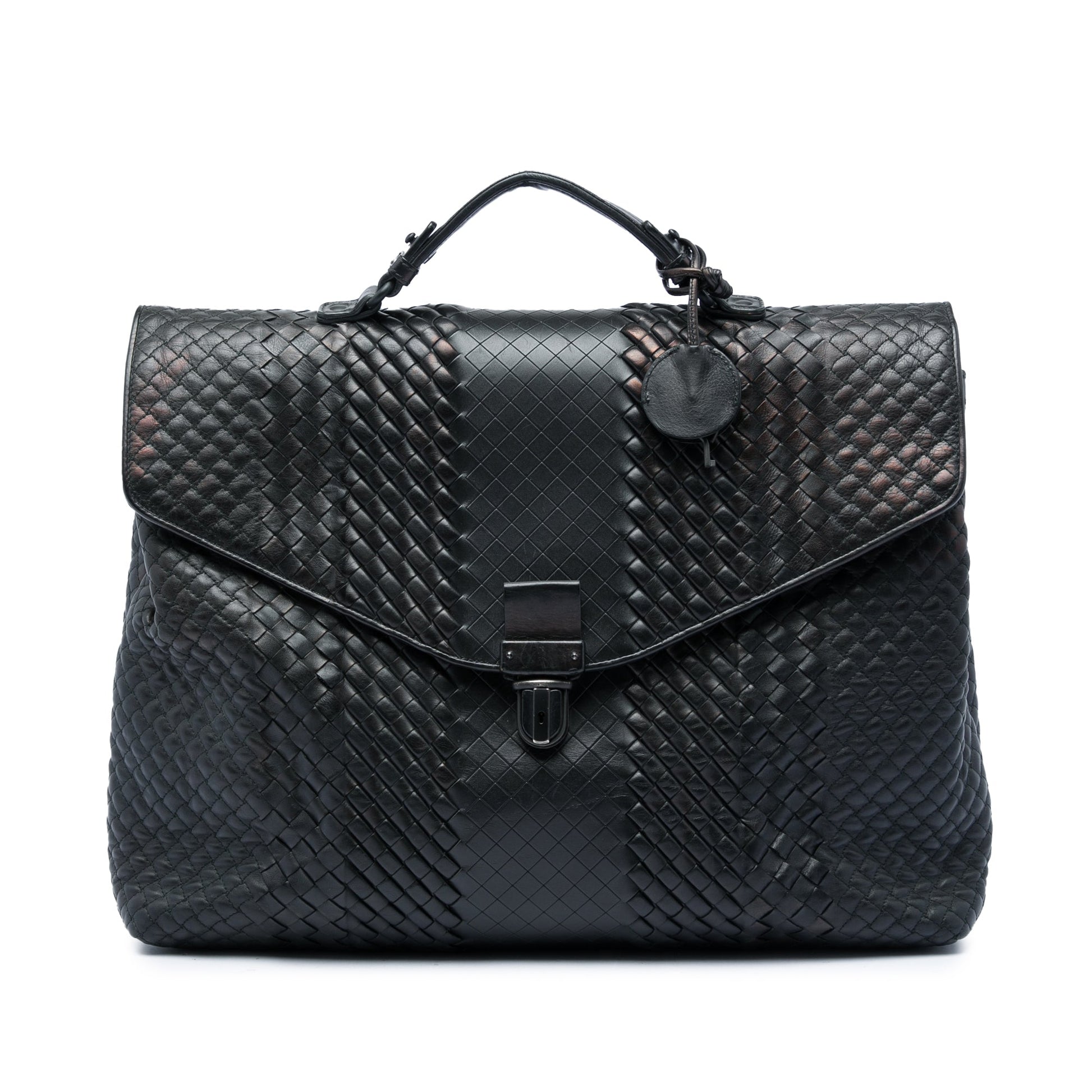 Bottega Veneta Nappa Intreccio Imperatore Business Bag